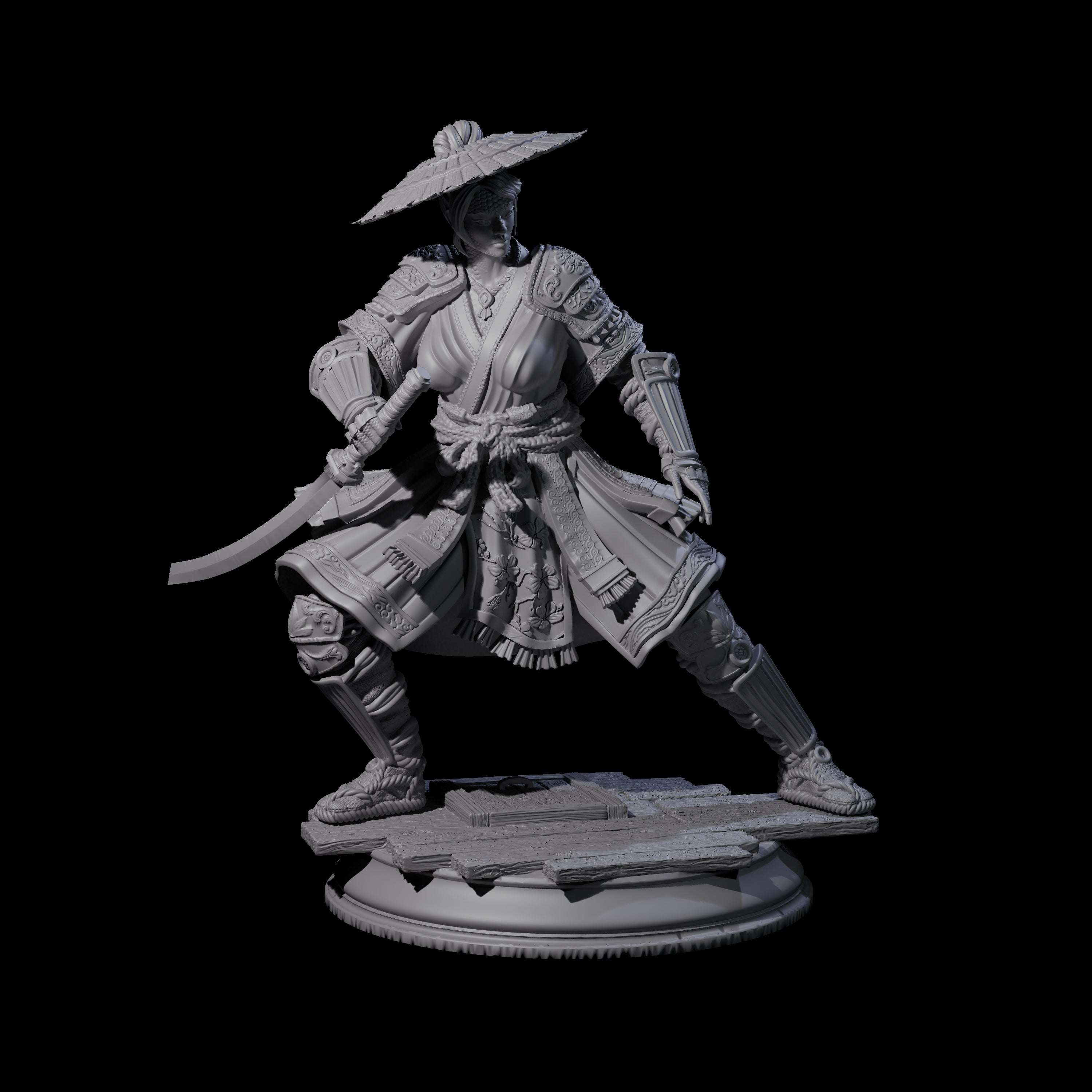Wandering Ronin Miniature for Dungeons and Dragons, Pathfinder or other TTRPGs