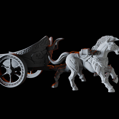 War Chariot B Miniature for Dungeons and Dragons, Pathfinder or other TTRPGs