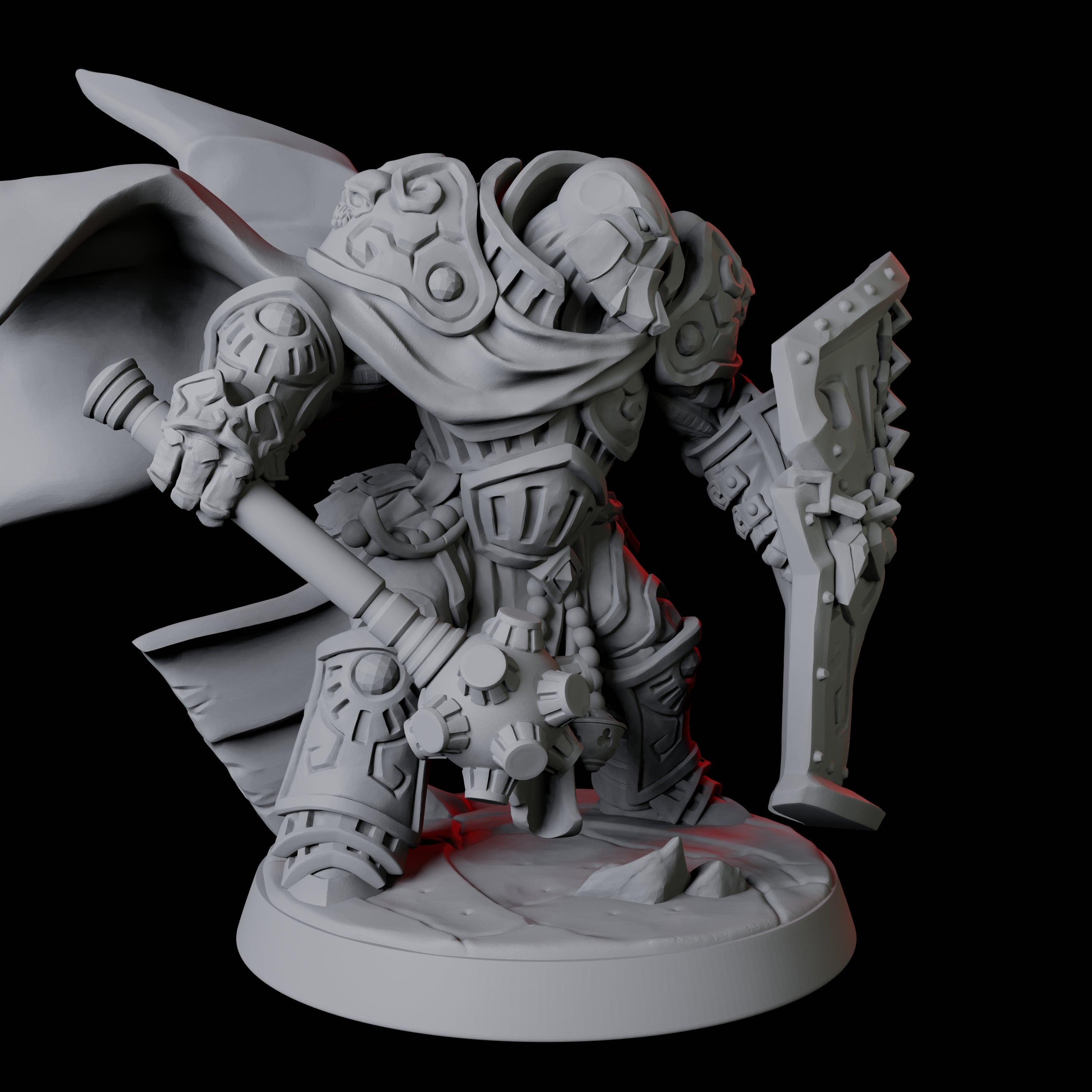 Warforged Paladin Fighter Miniature for Dungeons and Dragons, Pathfinder or other TTRPGs