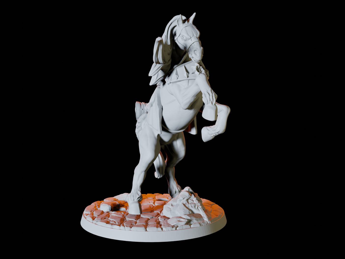 Warhorse Miniature for Dungeons and Dragons, Pathfinder or other TTRPGs