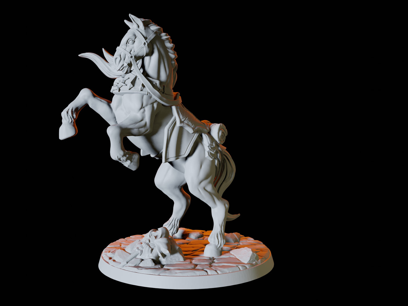 Warhorse Miniature for Dungeons and Dragons, Pathfinder or other TTRPGs