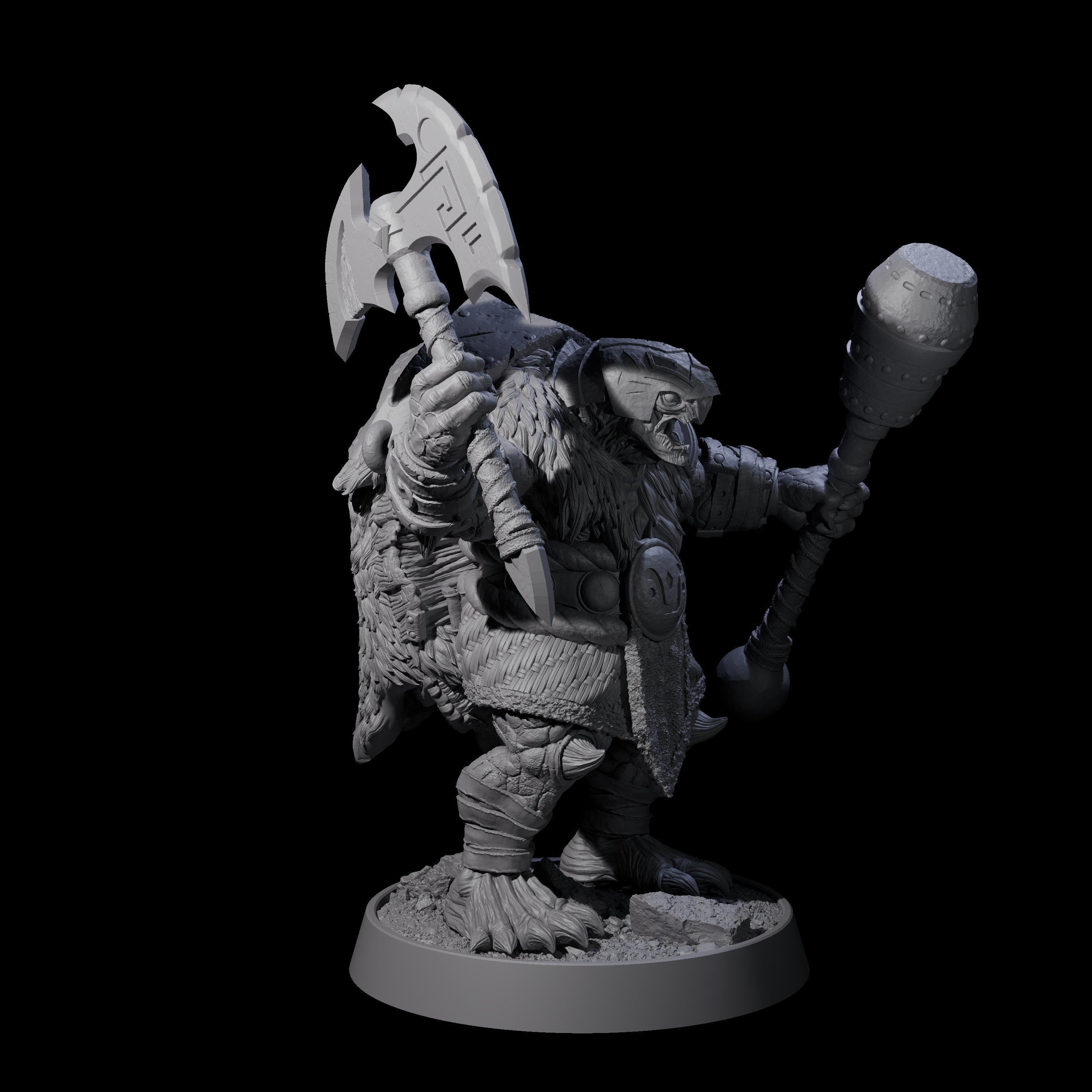 Warlike Tortle A Miniature for Dungeons and Dragons, Pathfinder or other TTRPGs