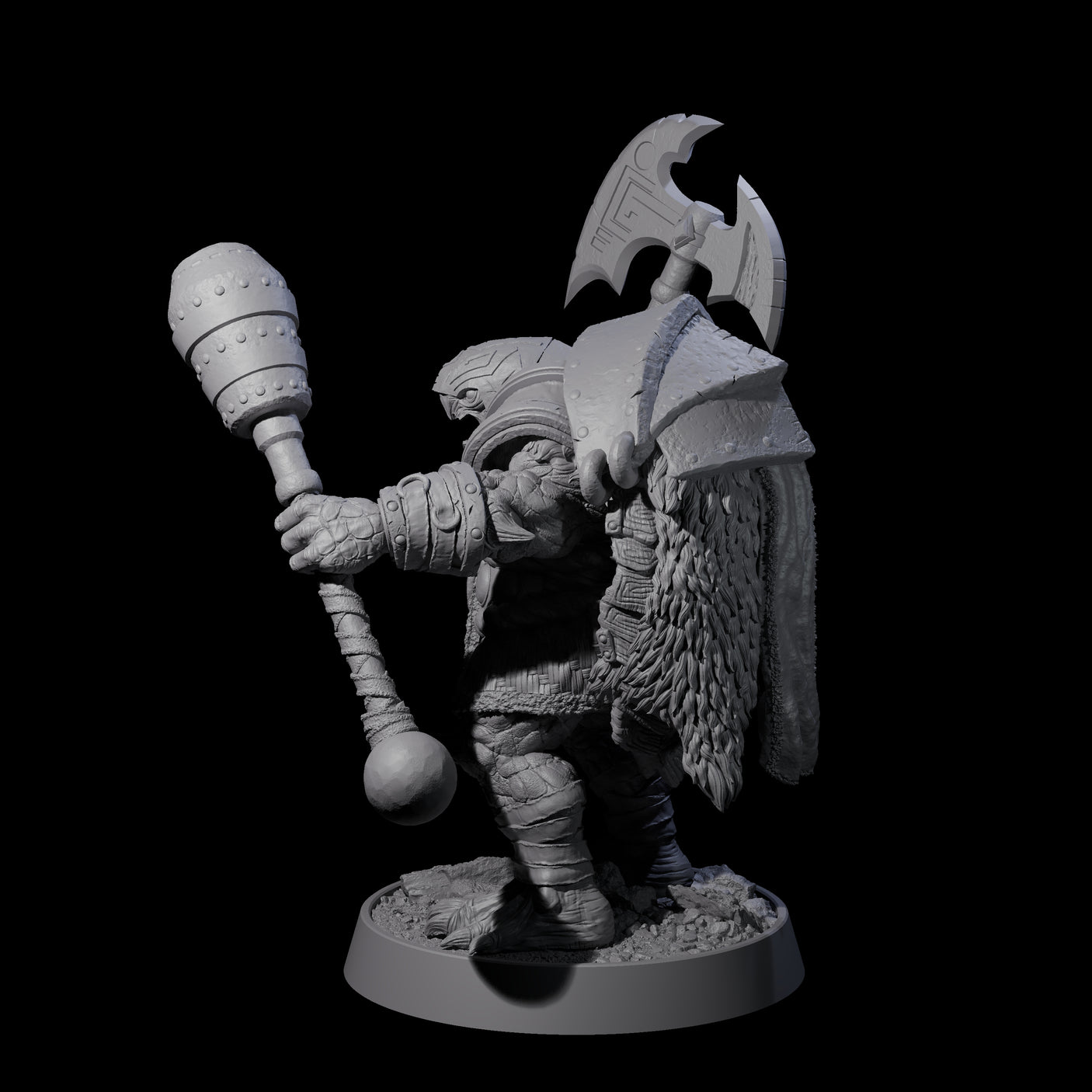 Warlike Tortle A Miniature for Dungeons and Dragons, Pathfinder or other TTRPGs