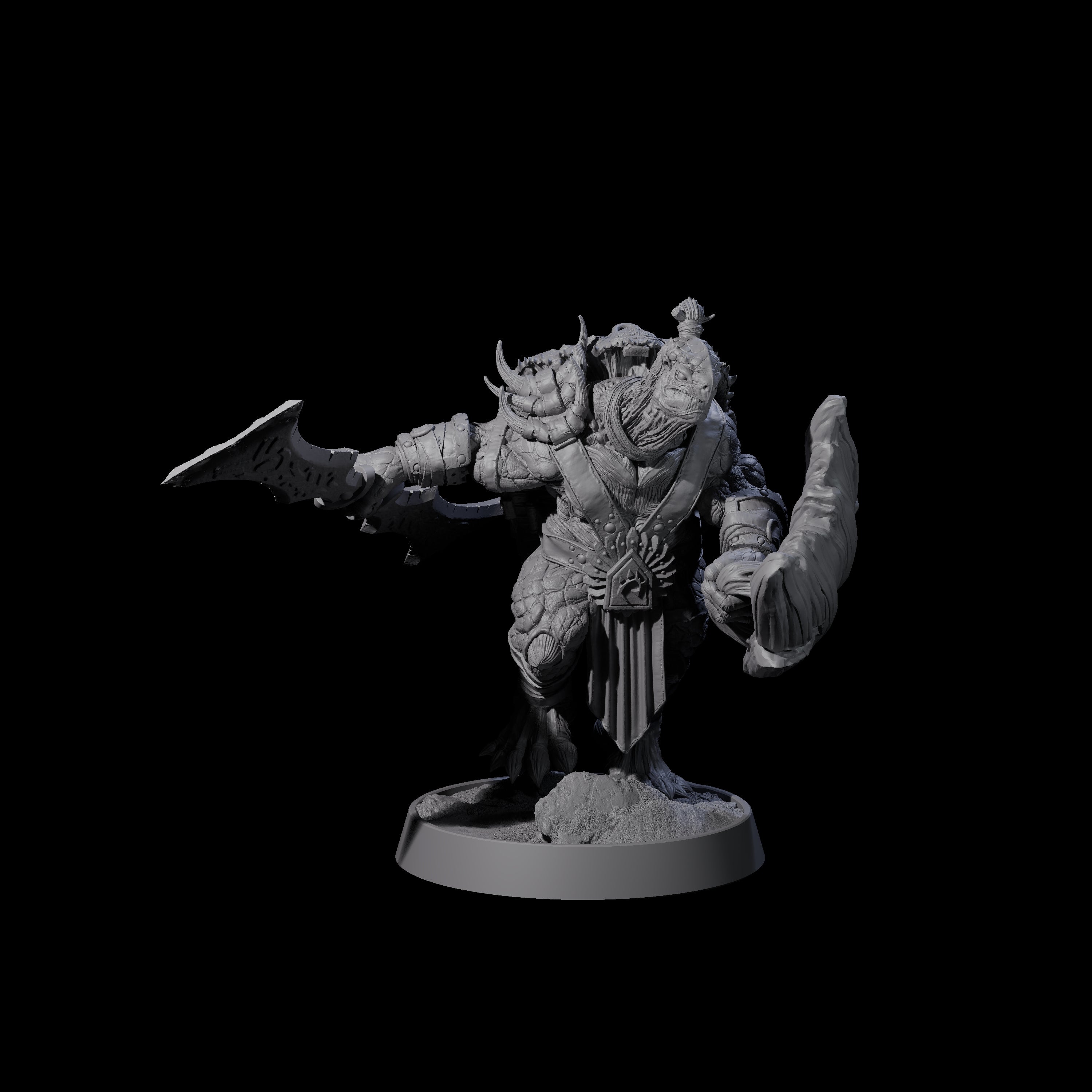 Warlike Tortle B Miniature for Dungeons and Dragons, Pathfinder or other TTRPGs