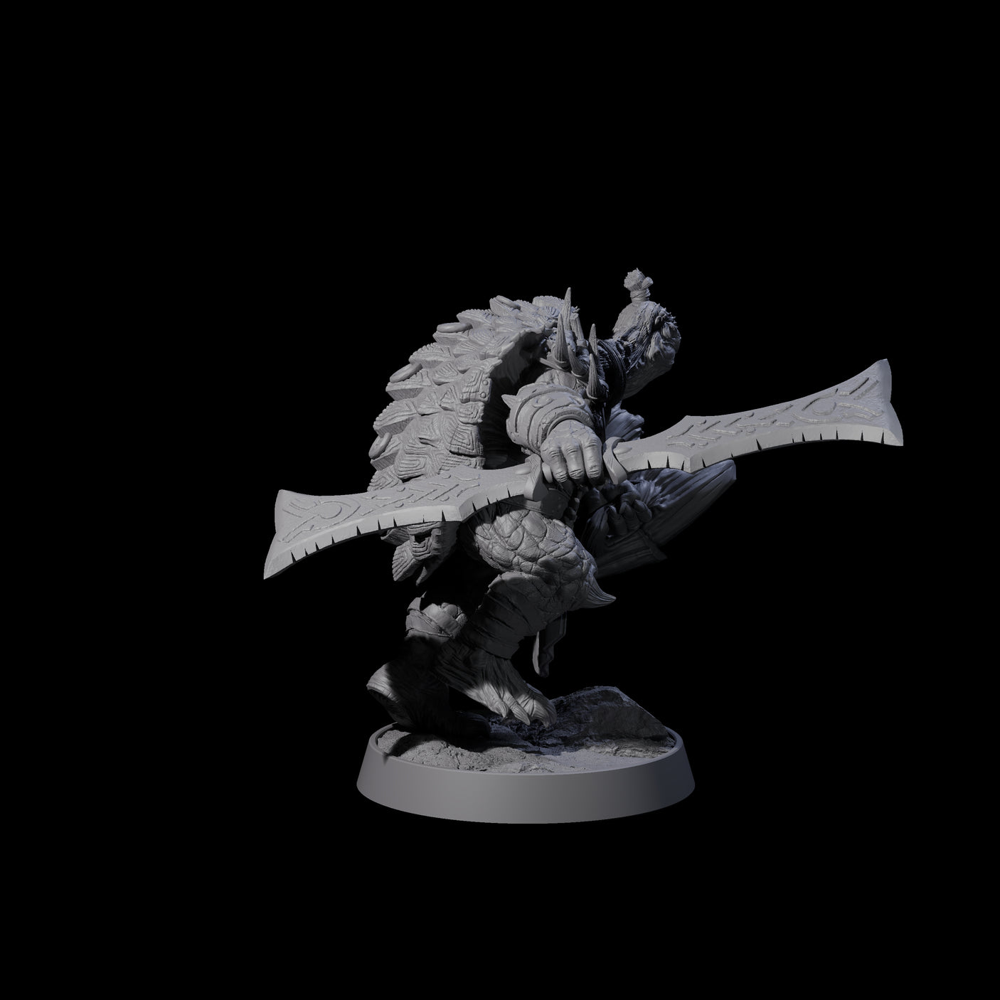Warlike Tortle B Miniature for Dungeons and Dragons, Pathfinder or other TTRPGs