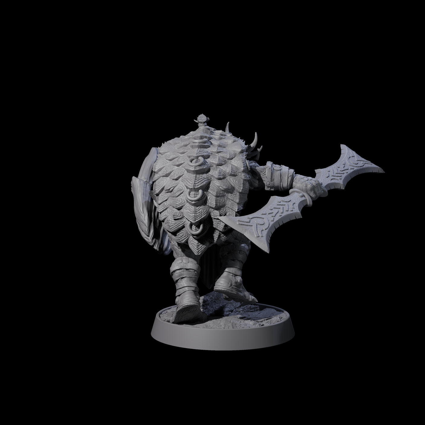 Warlike Tortle B Miniature for Dungeons and Dragons, Pathfinder or other TTRPGs