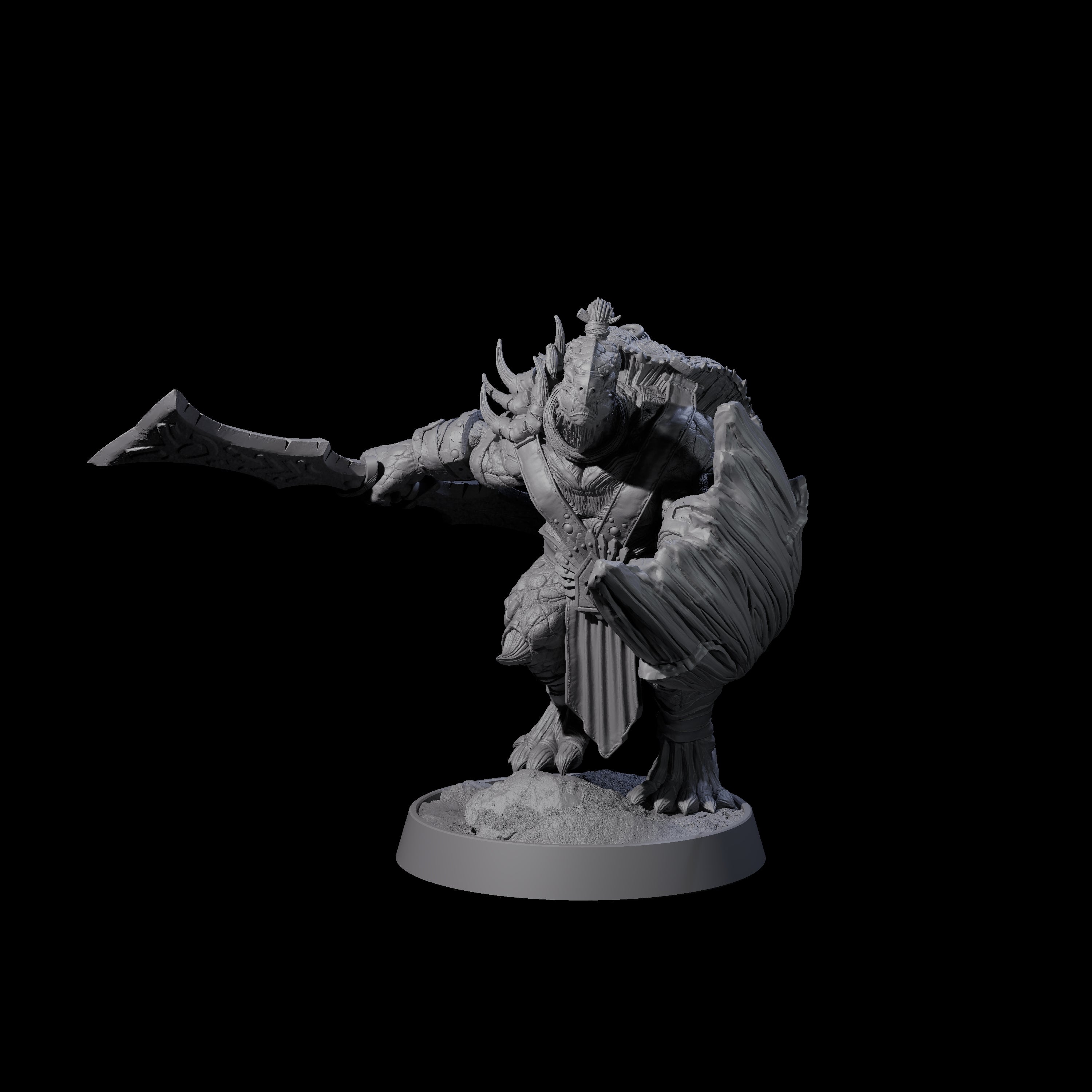 Warlike Tortle B Miniature for Dungeons and Dragons, Pathfinder or other TTRPGs