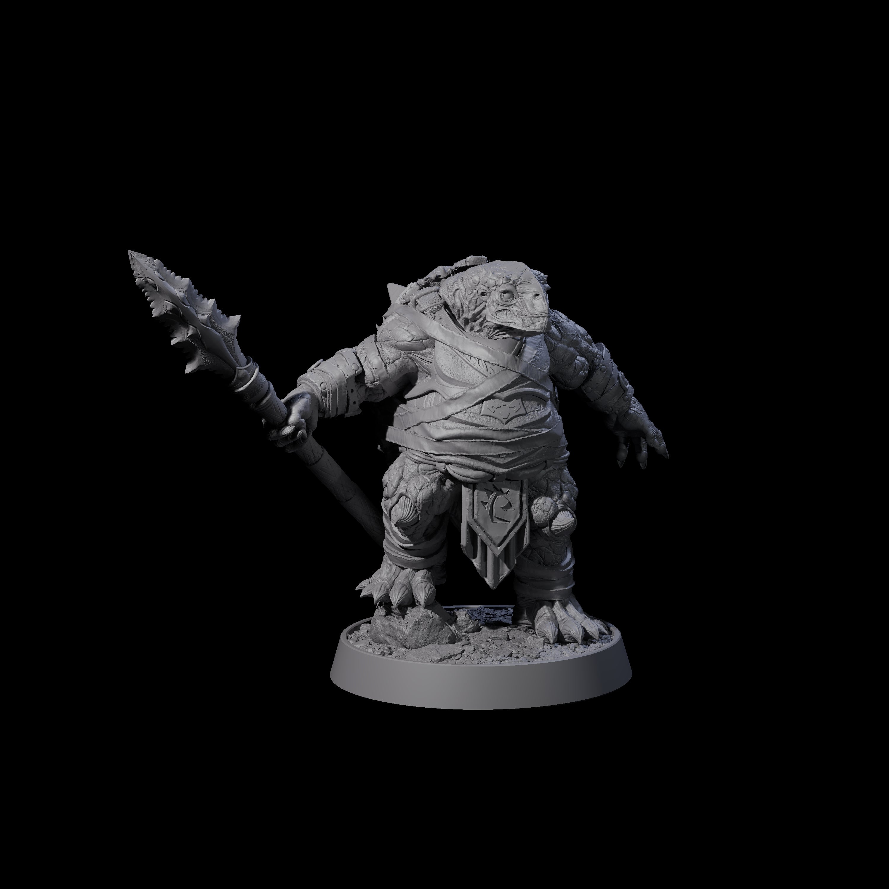 Warlike Tortle C Miniature for Dungeons and Dragons, Pathfinder or other TTRPGs