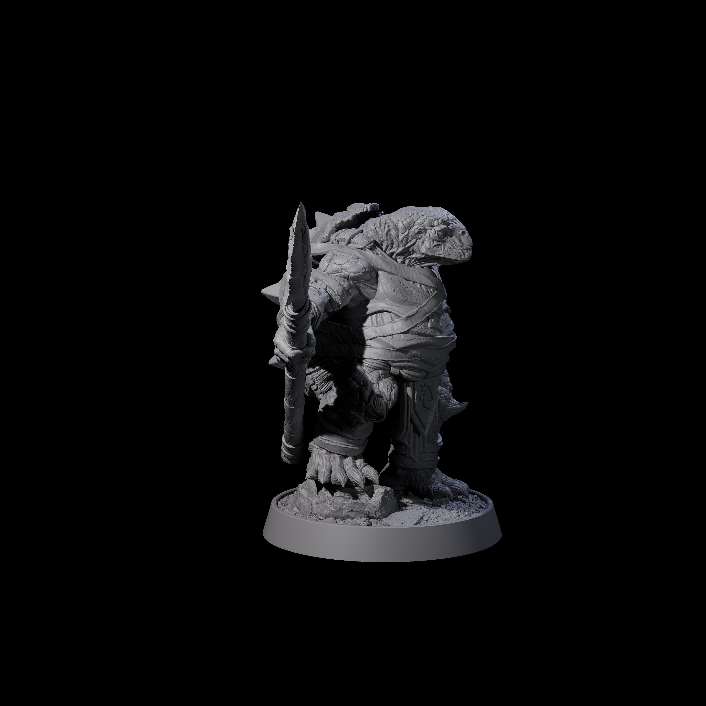 Warlike Tortle C Miniature for Dungeons and Dragons, Pathfinder or other TTRPGs