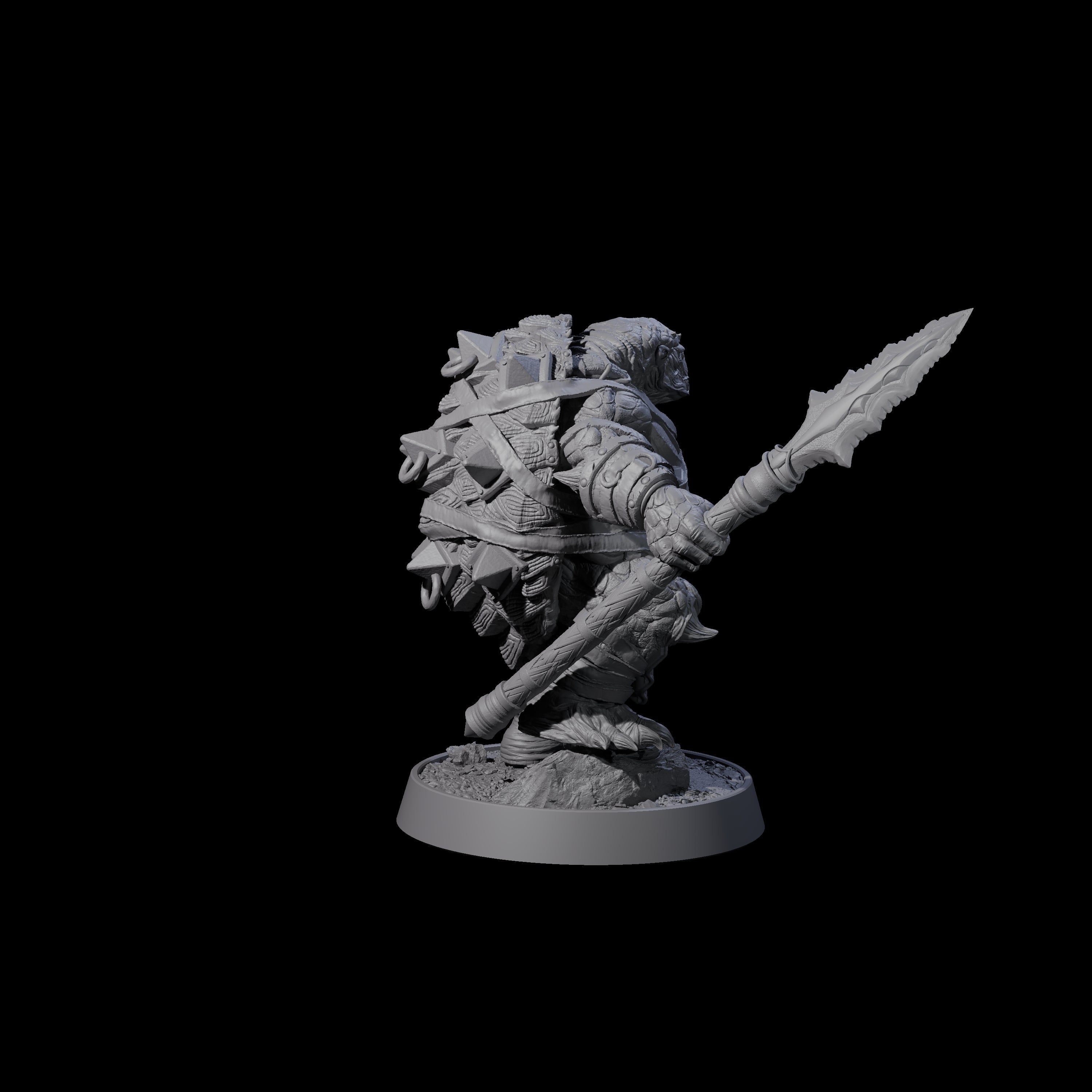 Warlike Tortle C Miniature for Dungeons and Dragons, Pathfinder or other TTRPGs