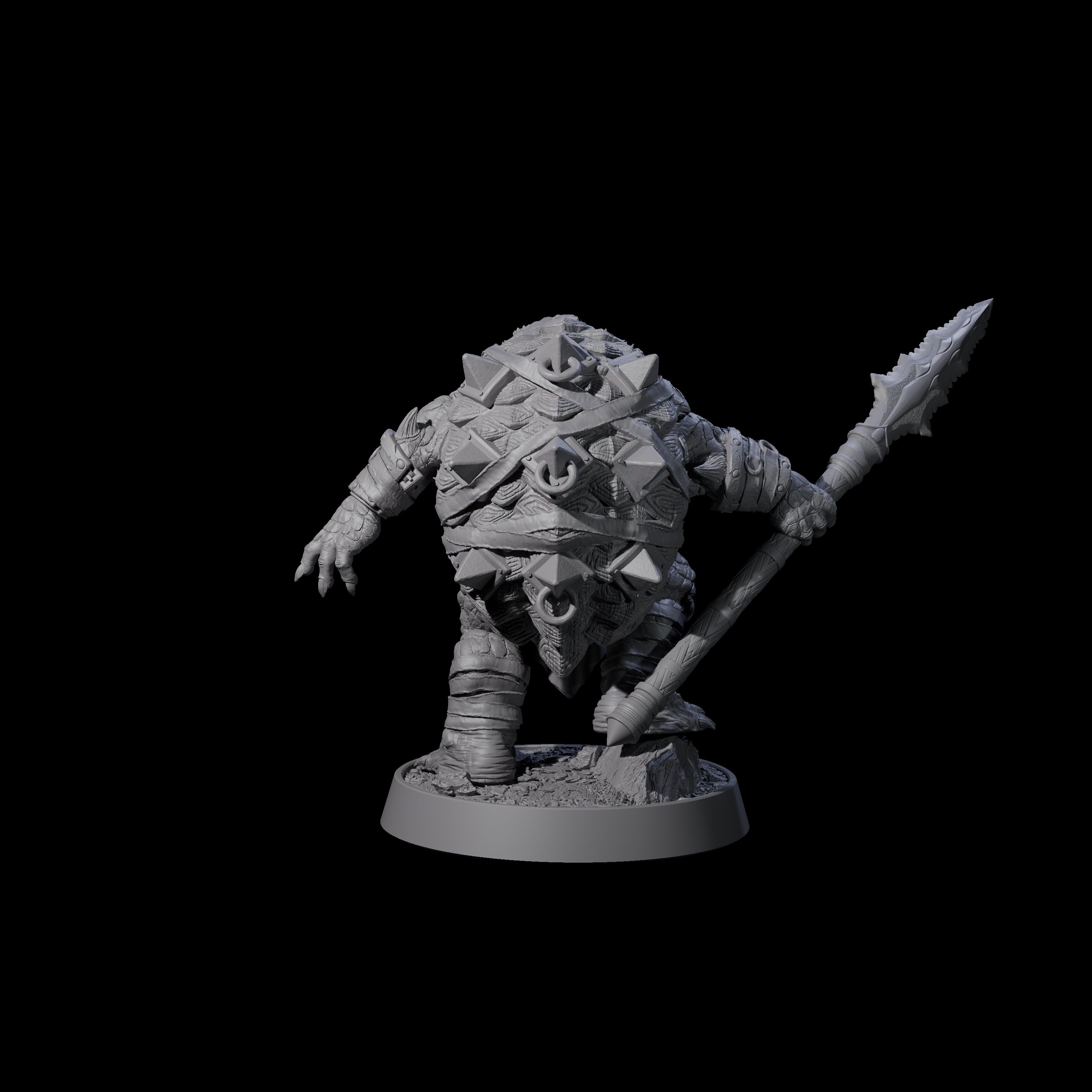 Warlike Tortle C Miniature for Dungeons and Dragons, Pathfinder or other TTRPGs