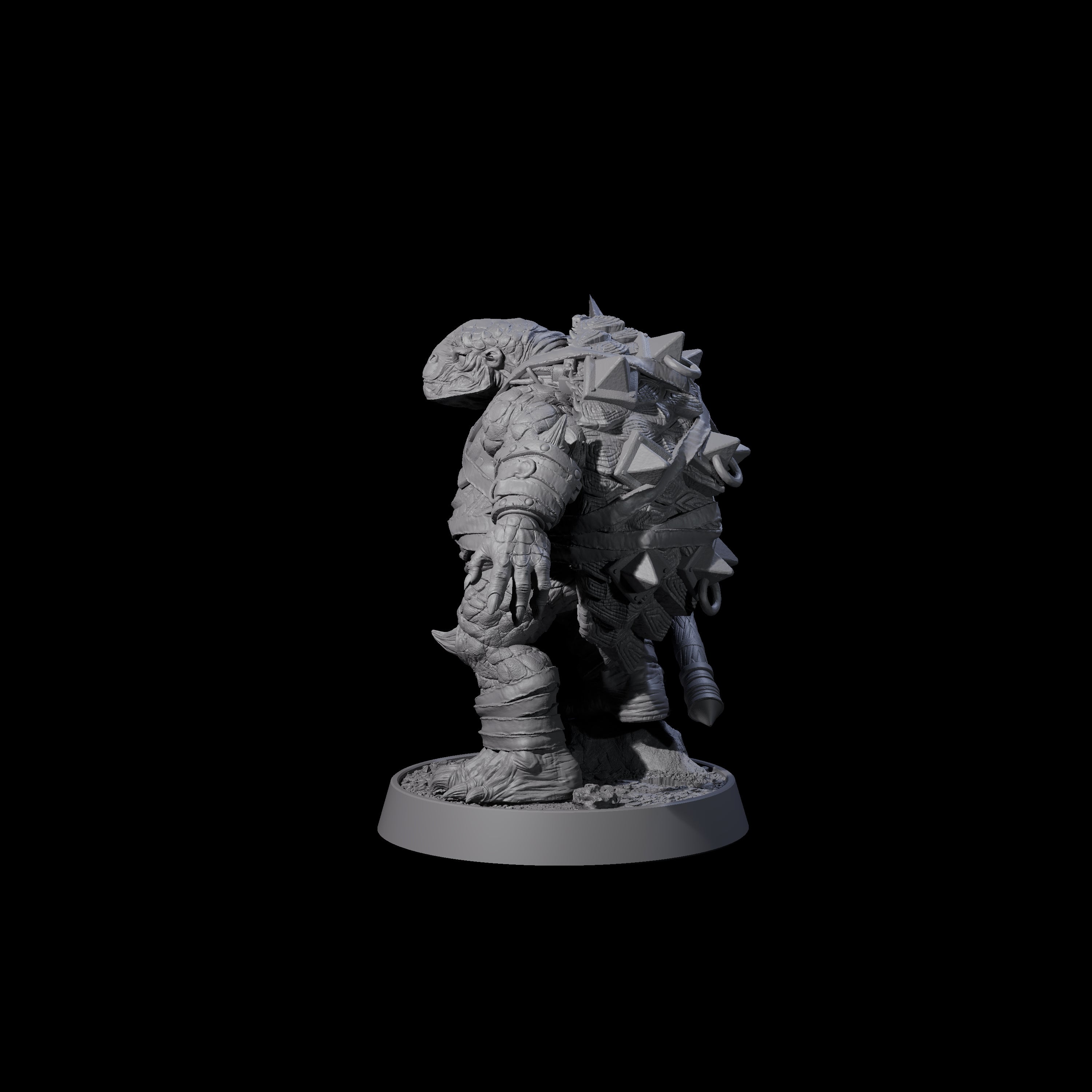 Warlike Tortle C Miniature for Dungeons and Dragons, Pathfinder or other TTRPGs