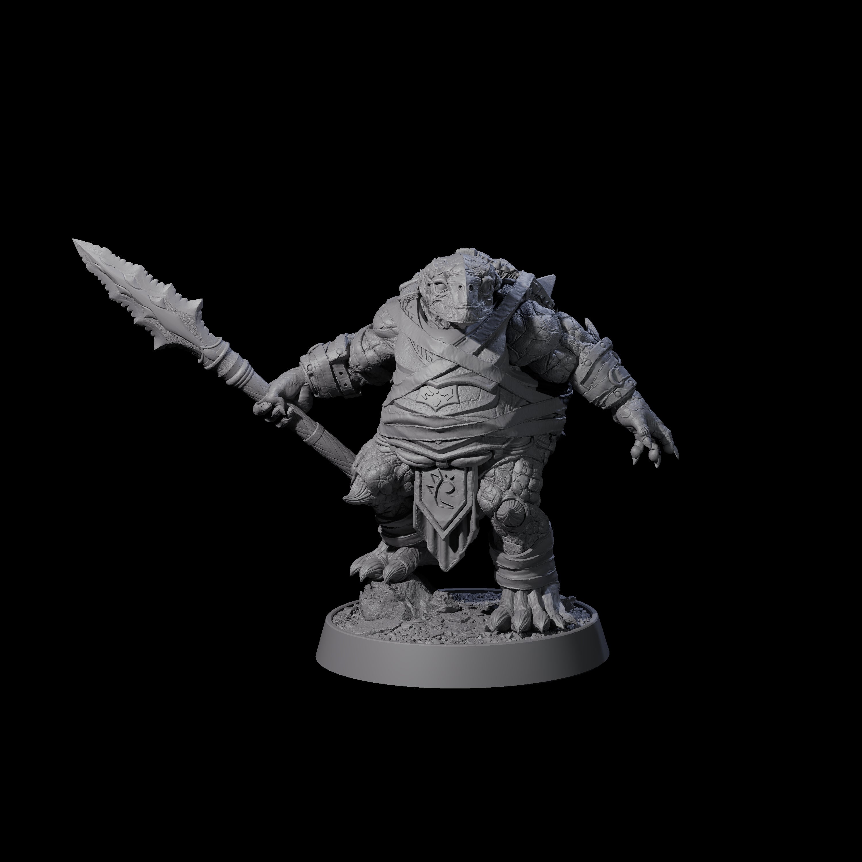 Warlike Tortle C Miniature for Dungeons and Dragons, Pathfinder or other TTRPGs