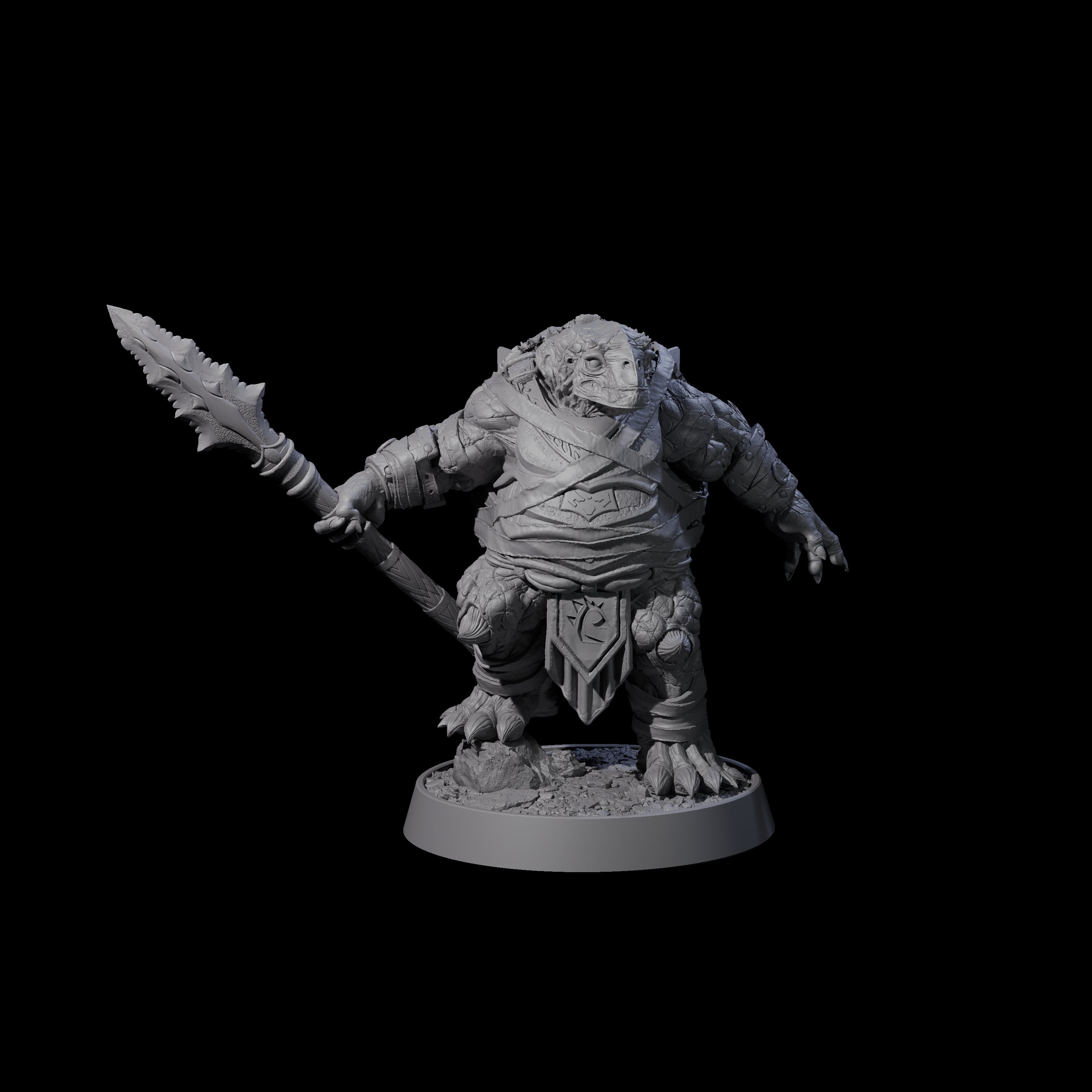 Warlike Tortle C Miniature for Dungeons and Dragons, Pathfinder or other TTRPGs