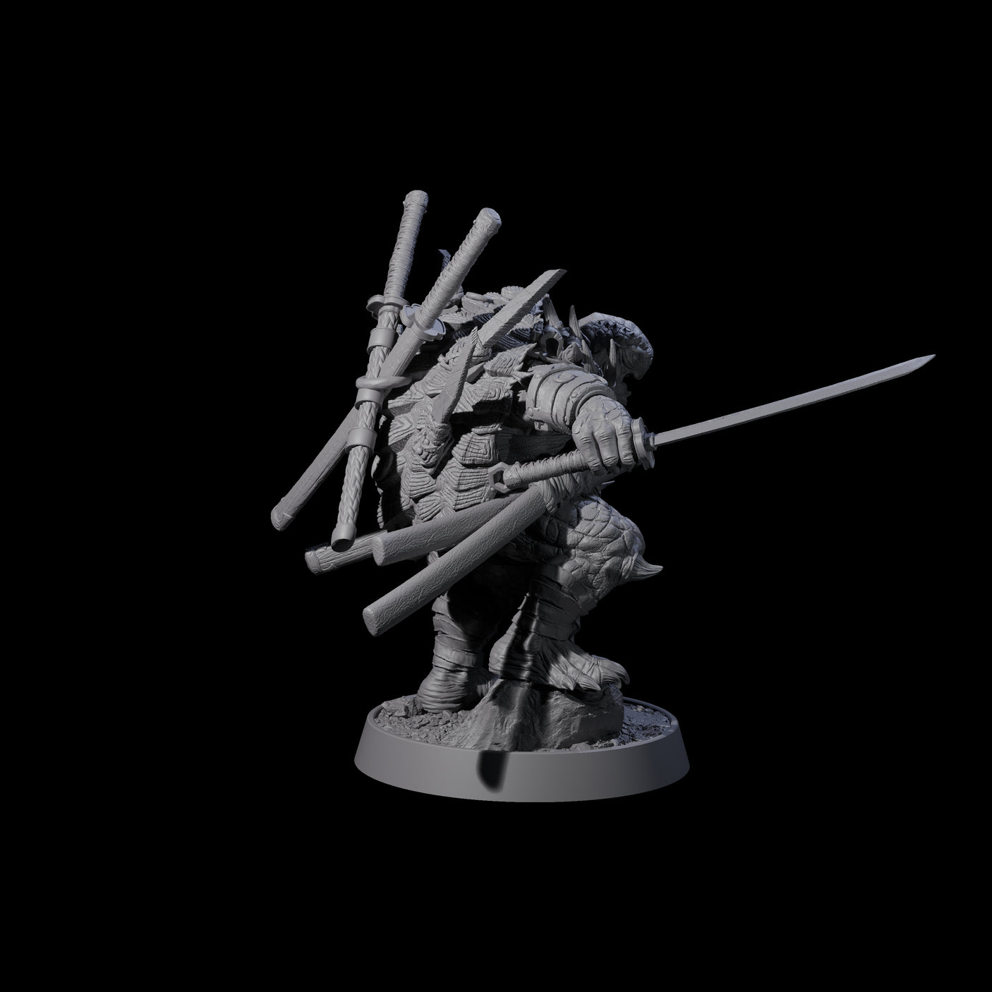 Warlike Tortle D Miniature for Dungeons and Dragons, Pathfinder or other TTRPGs