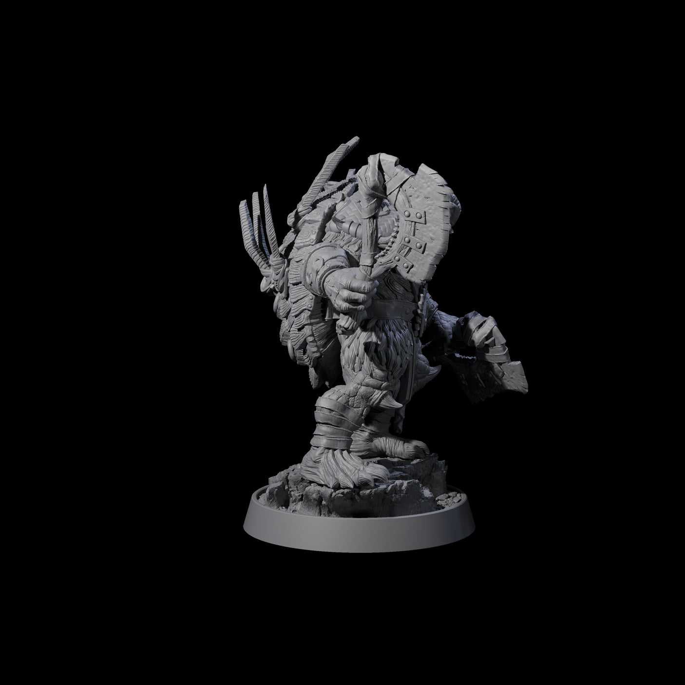 Warlike Tortle E Miniature for Dungeons and Dragons, Pathfinder or other TTRPGs