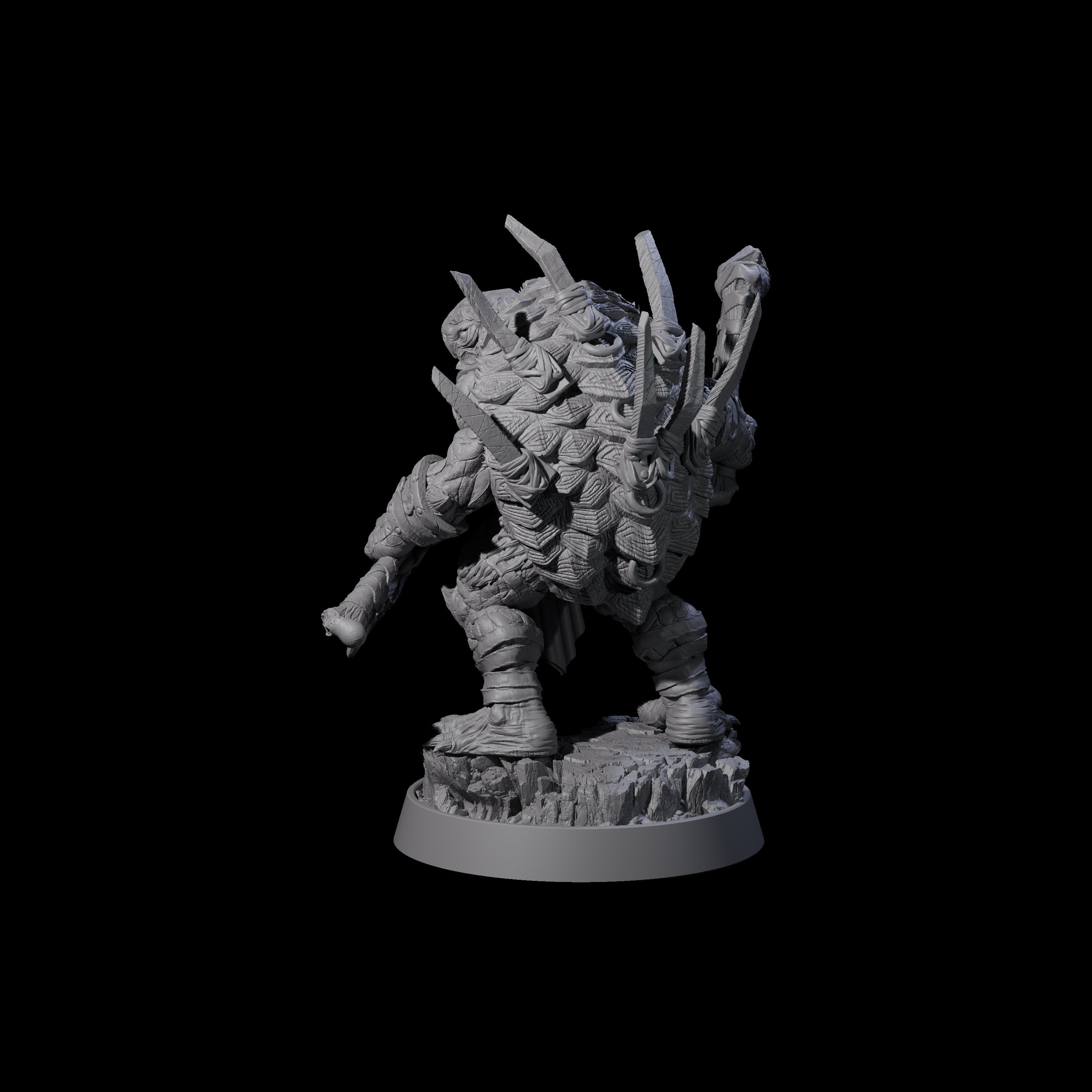 Warlike Tortle E Miniature for Dungeons and Dragons, Pathfinder or other TTRPGs