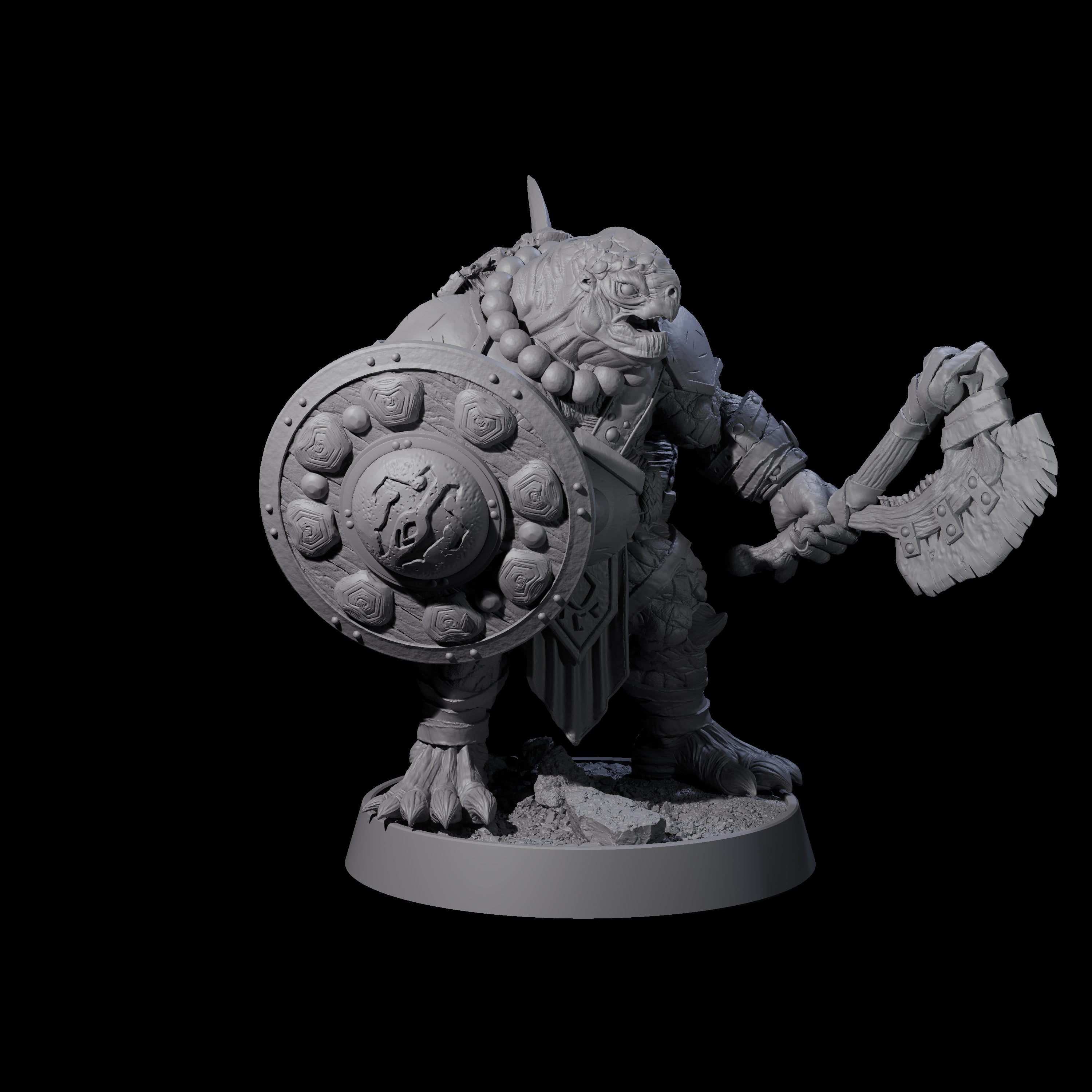 Warlike Tortle F Miniature for Dungeons and Dragons, Pathfinder or other TTRPGs