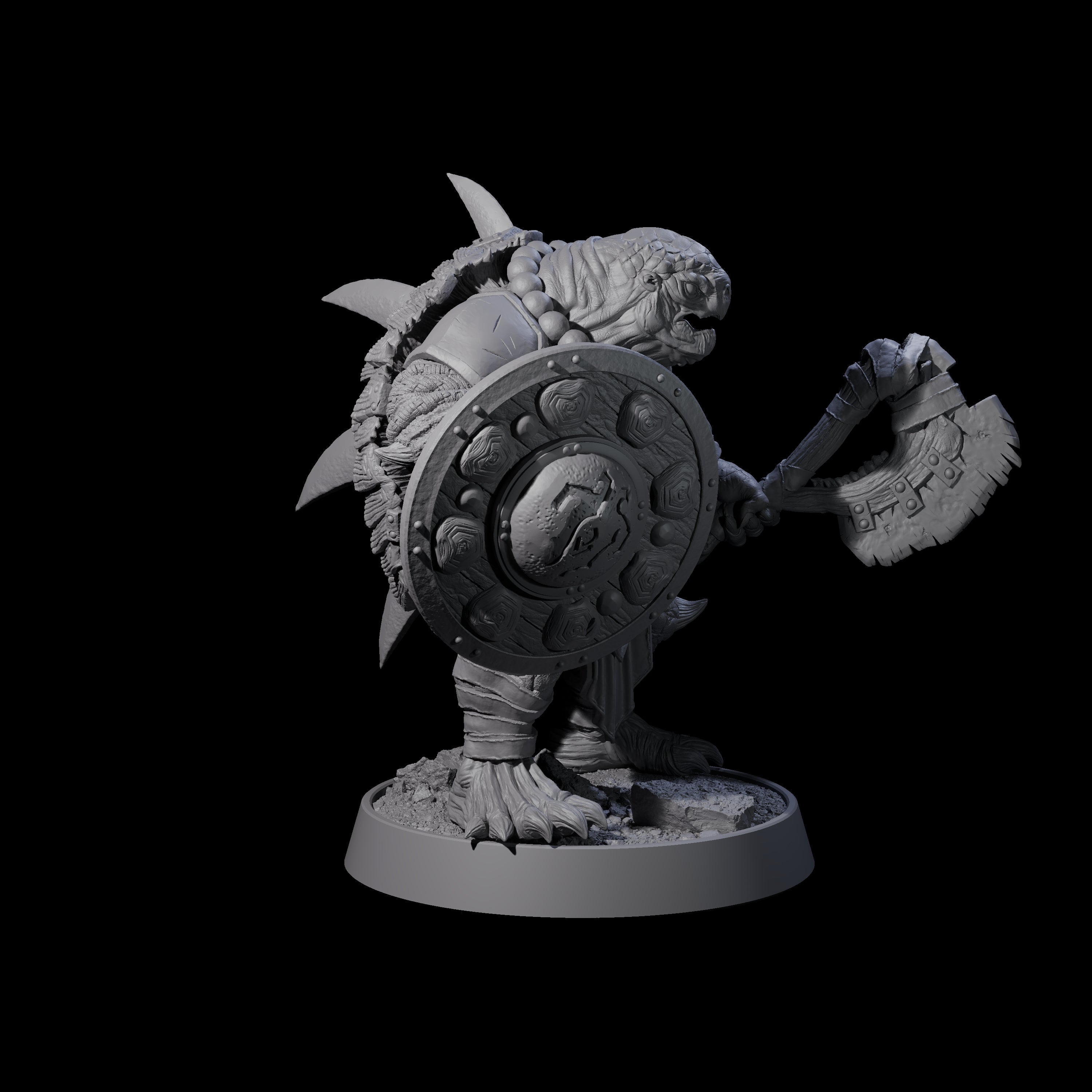 Warlike Tortle F Miniature for Dungeons and Dragons, Pathfinder or other TTRPGs
