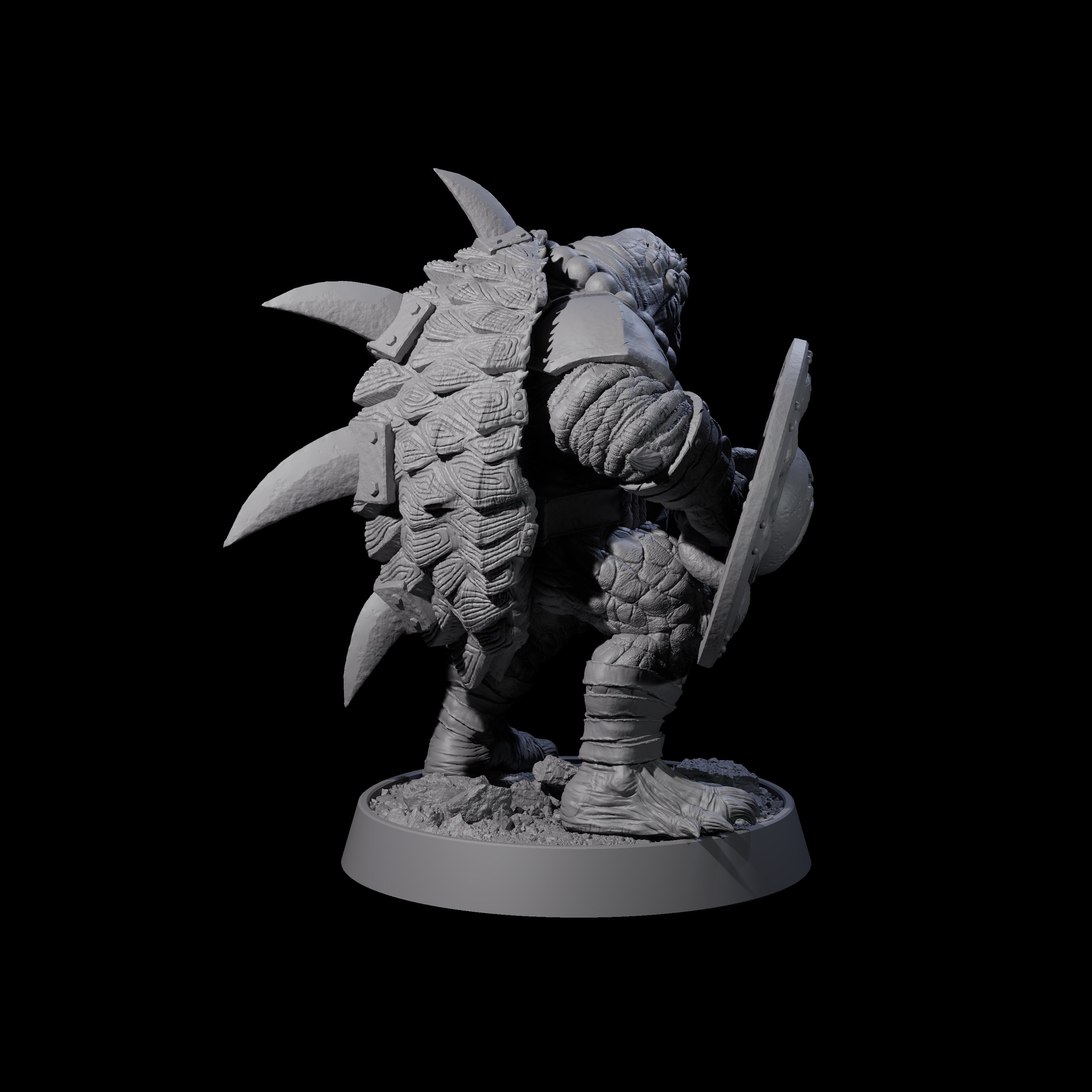 Warlike Tortle F Miniature for Dungeons and Dragons, Pathfinder or other TTRPGs