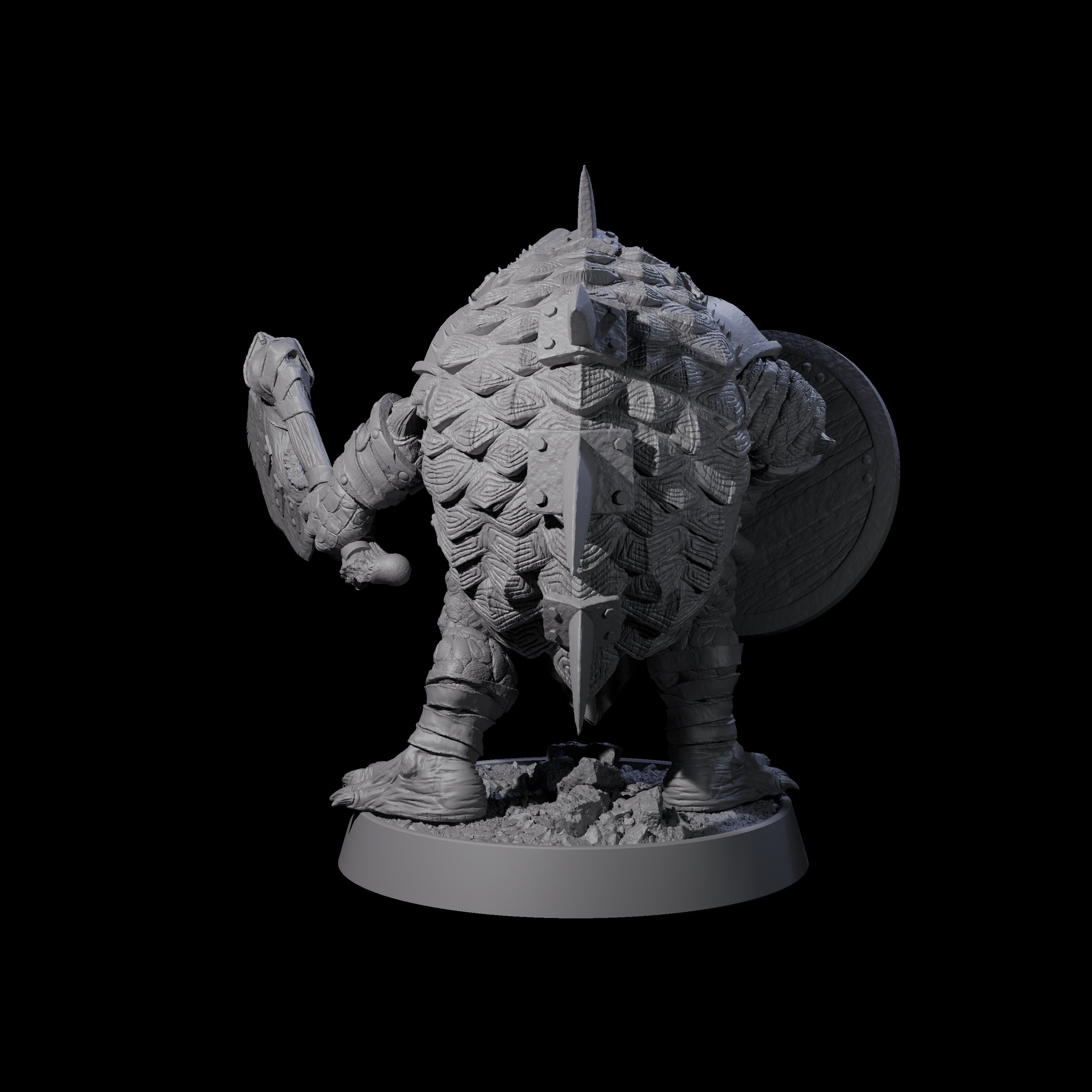 Warlike Tortle F Miniature for Dungeons and Dragons, Pathfinder or other TTRPGs