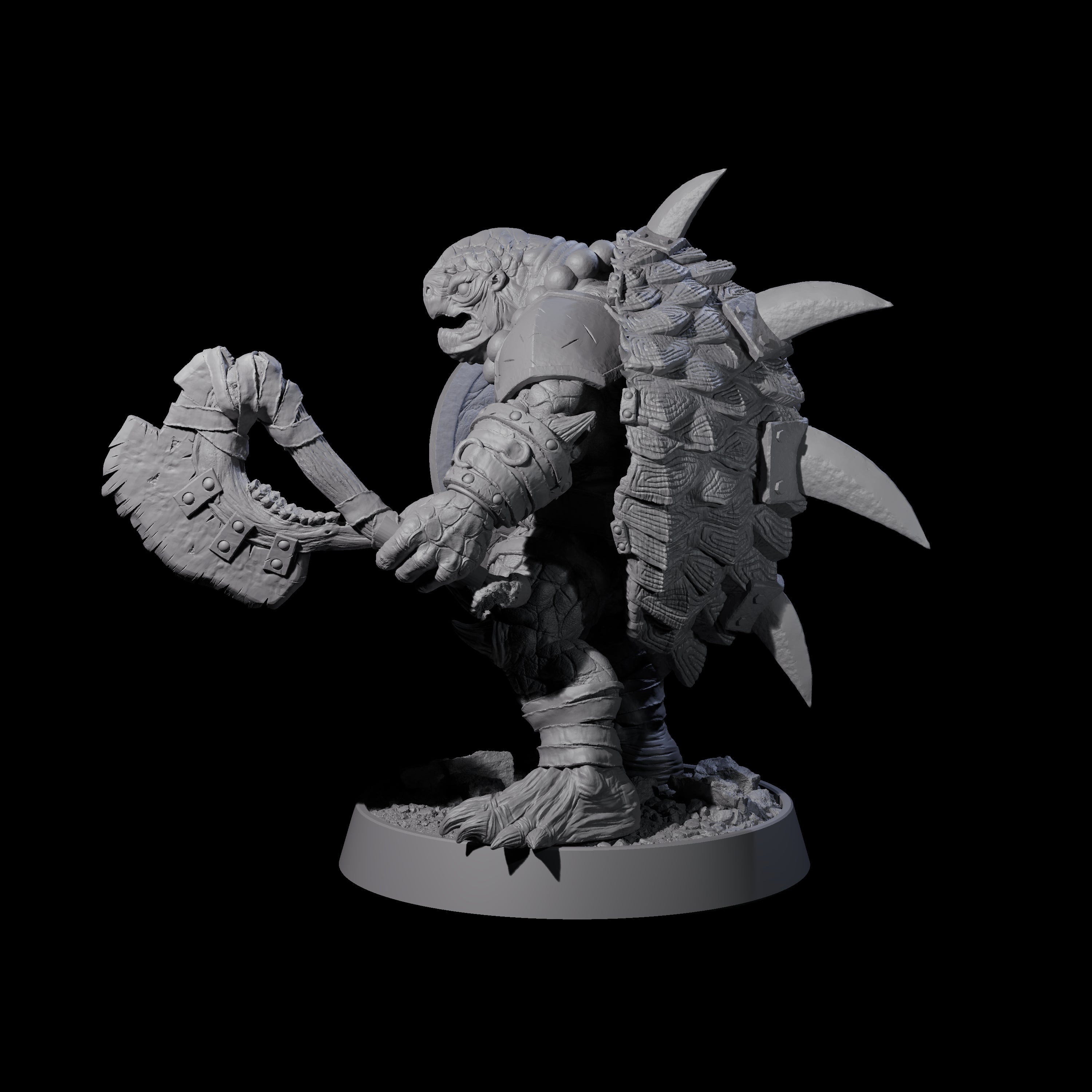 Warlike Tortle F Miniature for Dungeons and Dragons, Pathfinder or other TTRPGs