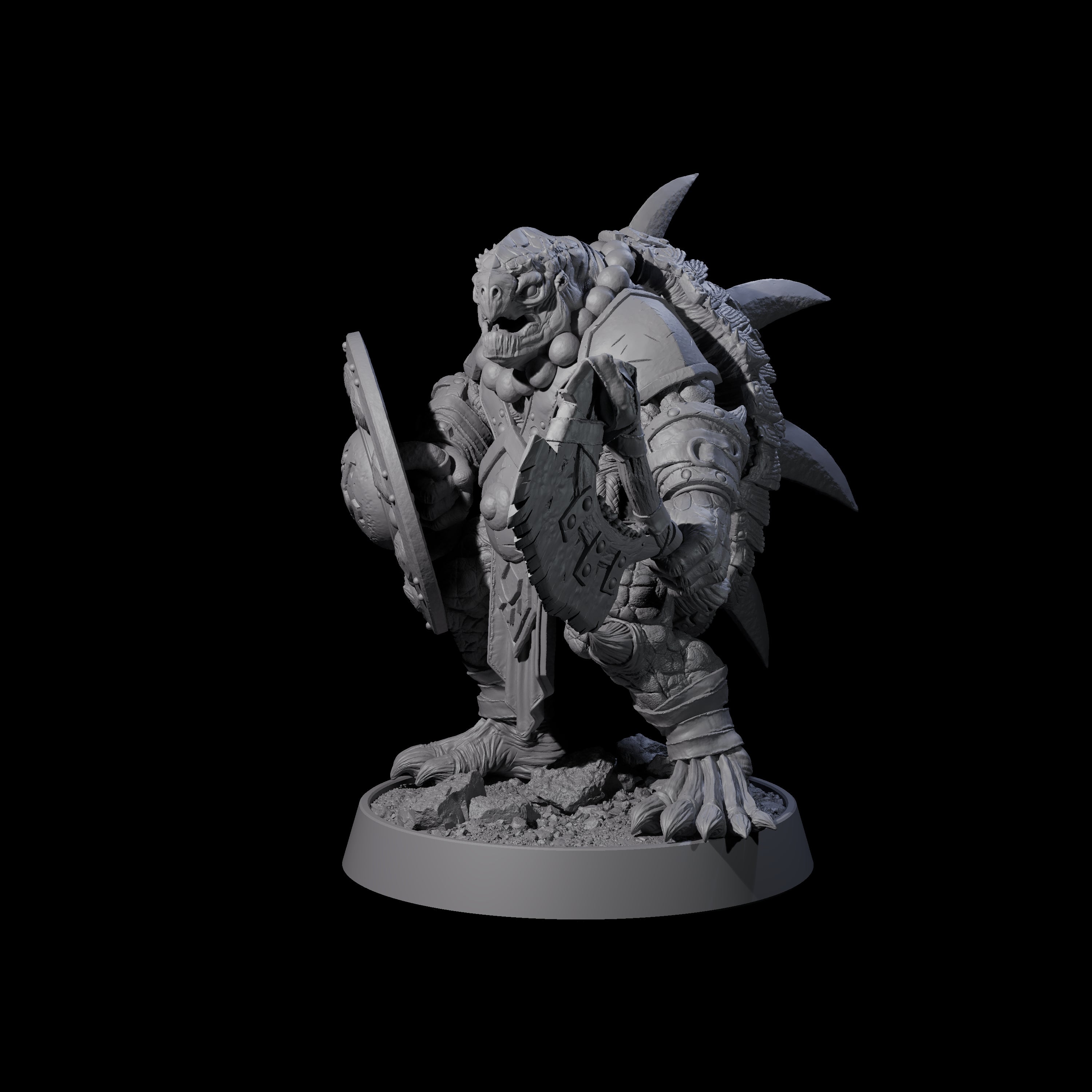 Warlike Tortle F Miniature for Dungeons and Dragons, Pathfinder or other TTRPGs