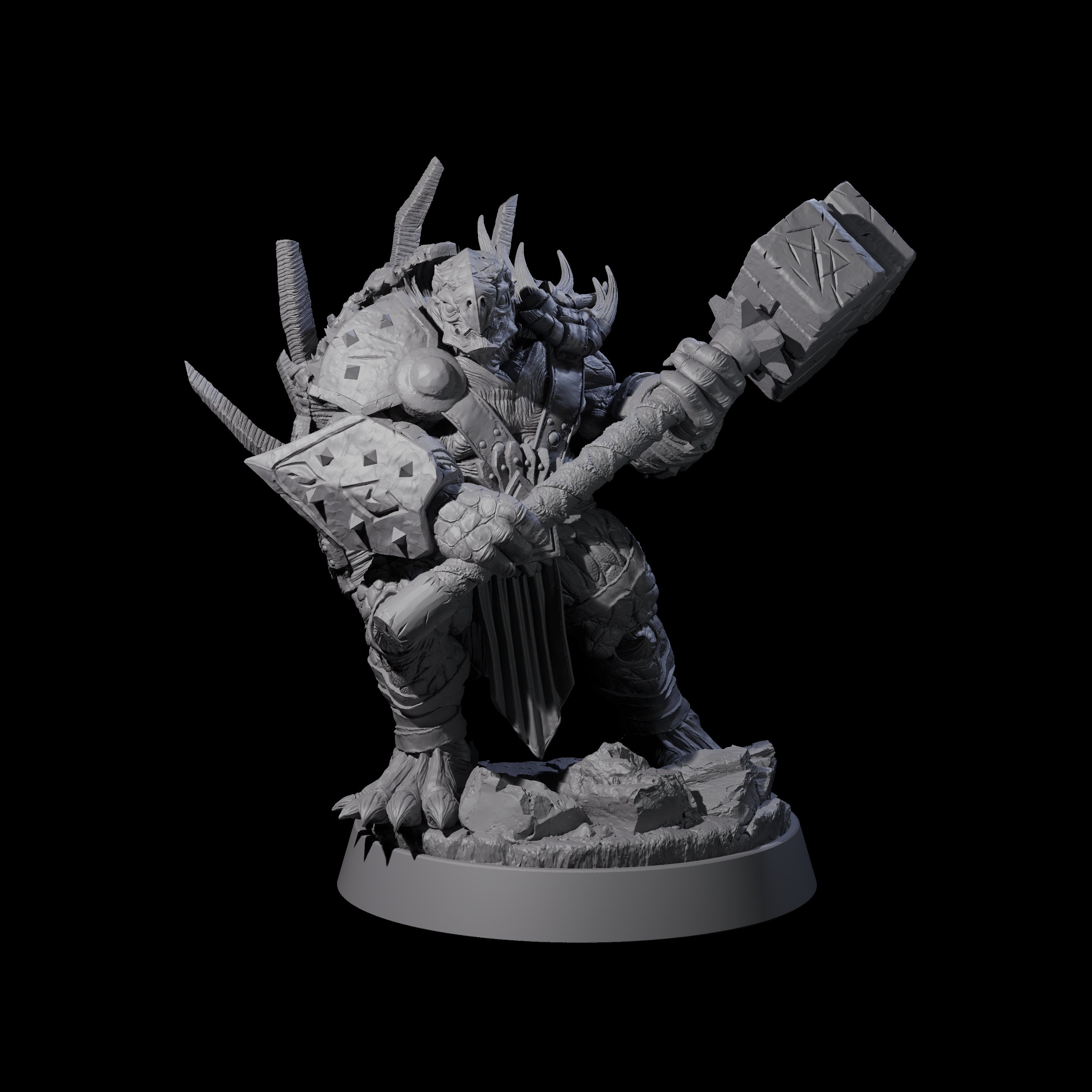 Warlike Tortle G Miniature for Dungeons and Dragons, Pathfinder or other TTRPGs
