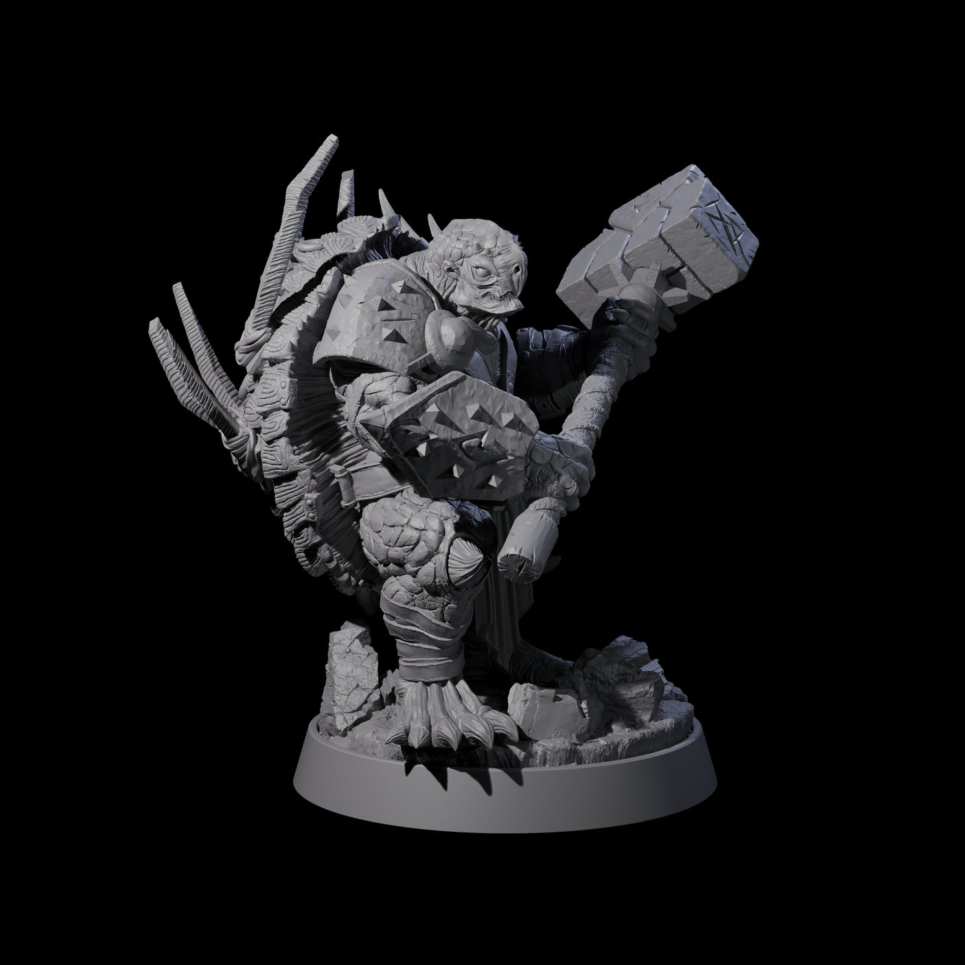 Warlike Tortle G Miniature for Dungeons and Dragons, Pathfinder or other TTRPGs