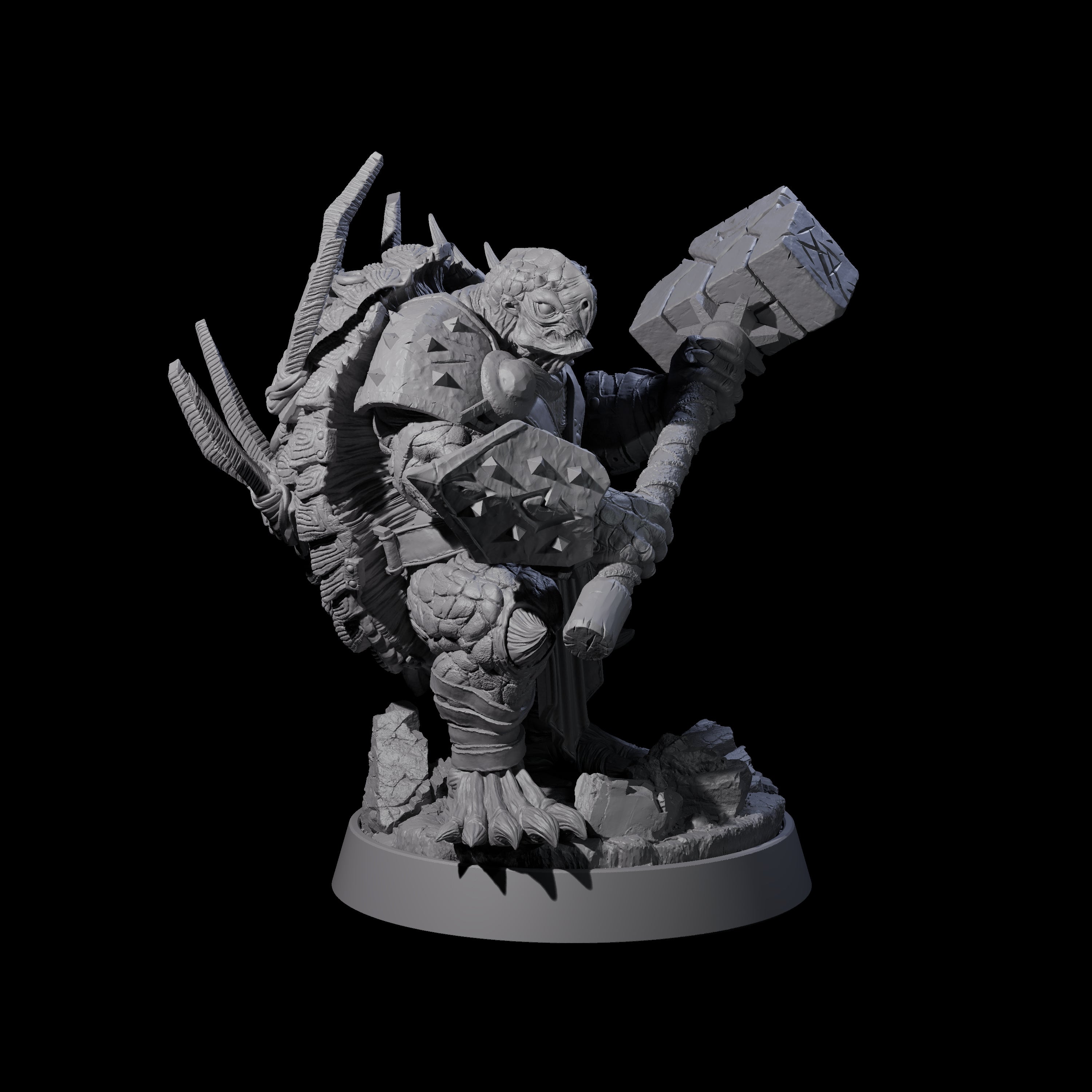 Warlike Tortle G Miniature for Dungeons and Dragons, Pathfinder or other TTRPGs