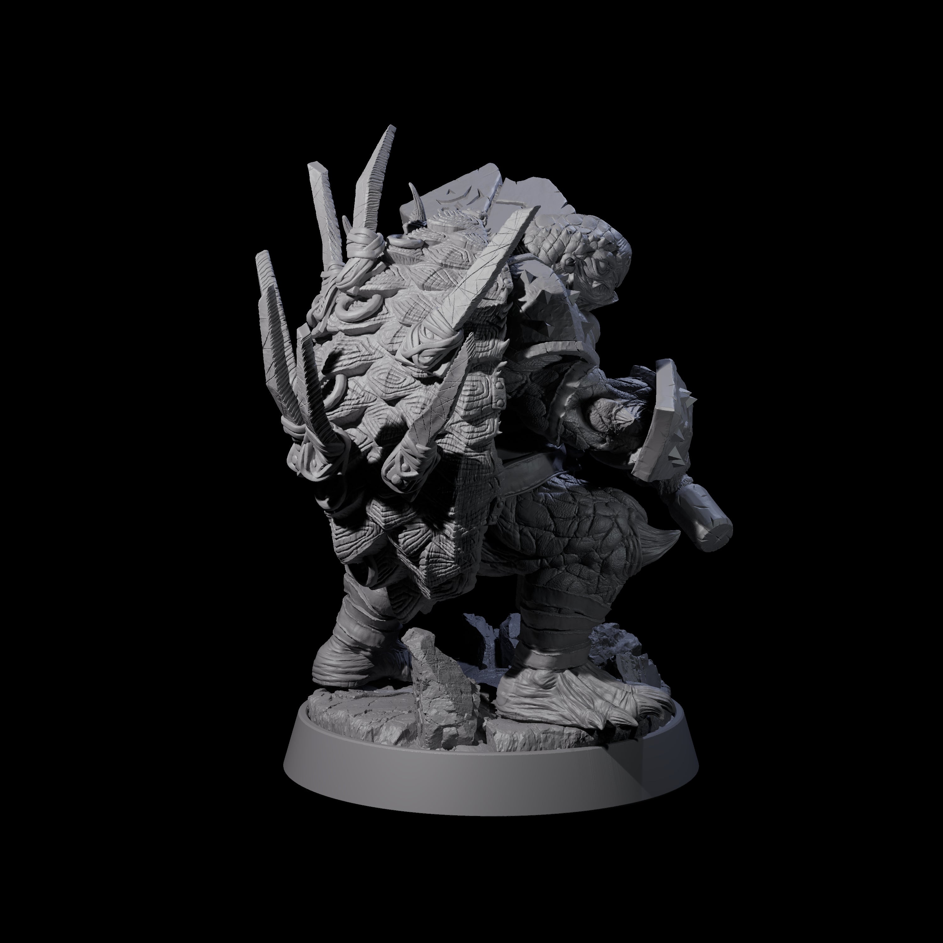 Warlike Tortle G Miniature for Dungeons and Dragons, Pathfinder or other TTRPGs