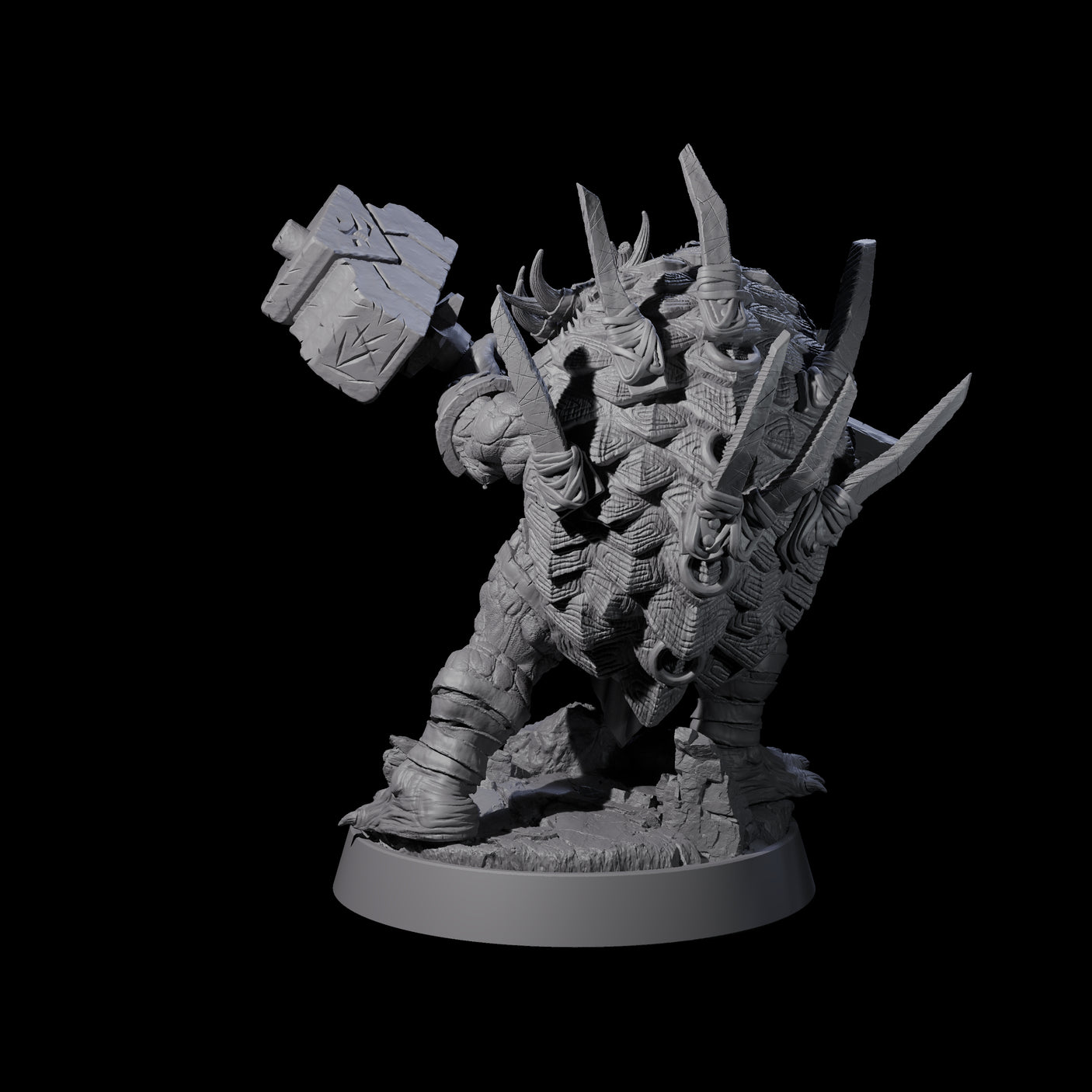 Warlike Tortle G Miniature for Dungeons and Dragons, Pathfinder or other TTRPGs