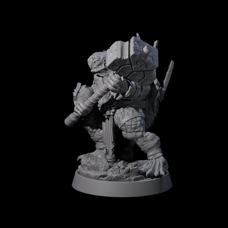 Warlike Tortle G Miniature for Dungeons and Dragons, Pathfinder or other TTRPGs