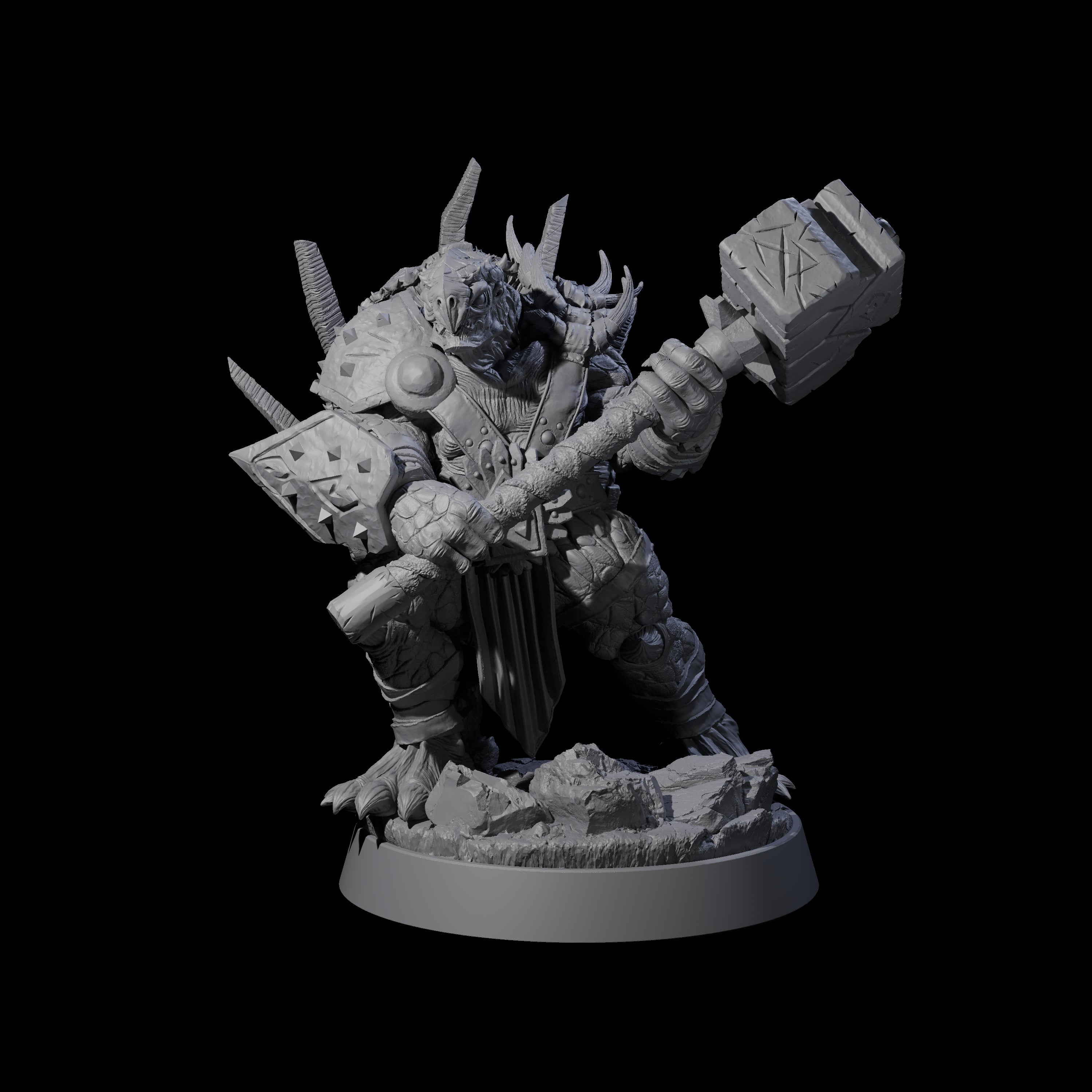 Warlike Tortle G Miniature for Dungeons and Dragons, Pathfinder or other TTRPGs