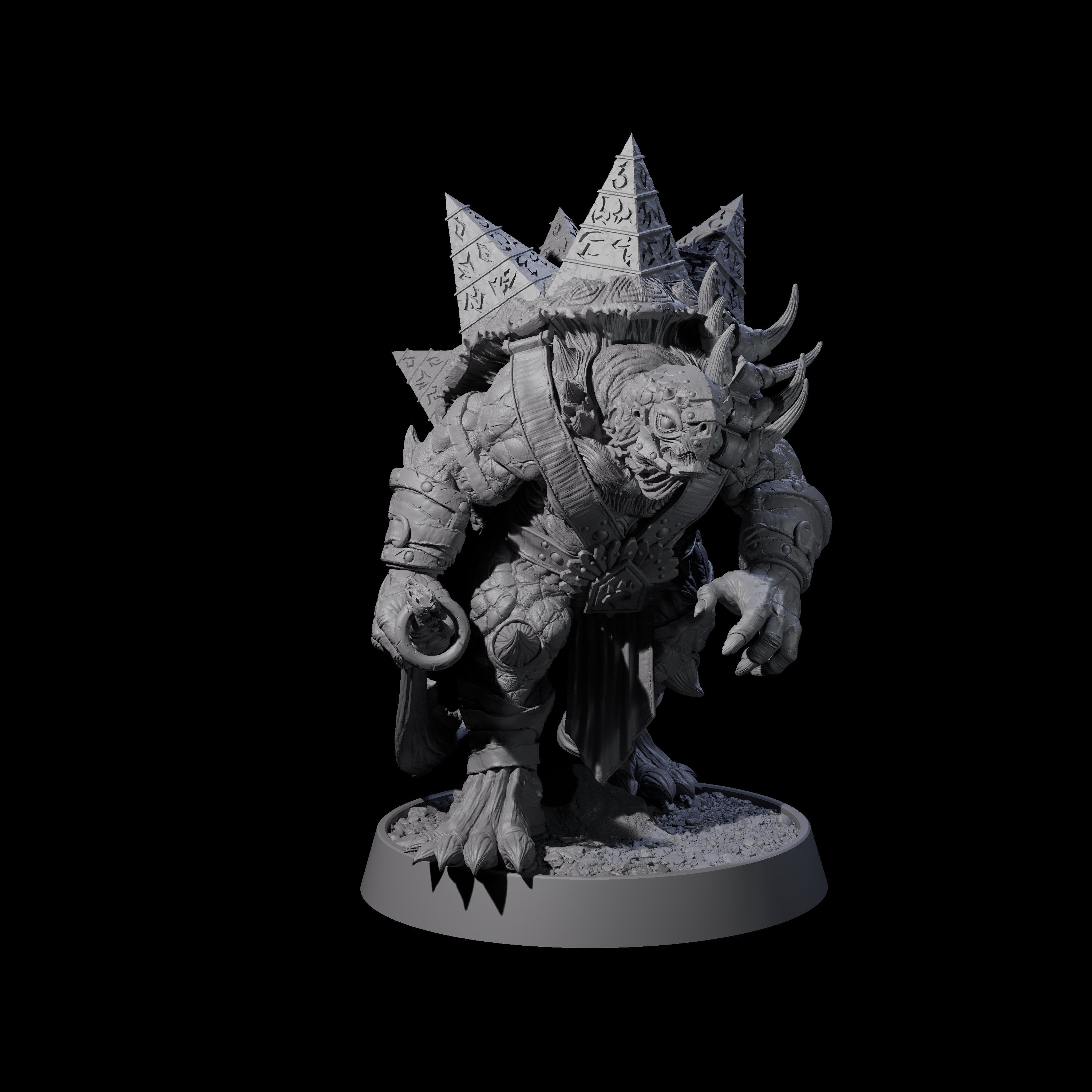 Warlike Tortle H Miniature for Dungeons and Dragons, Pathfinder or other TTRPGs