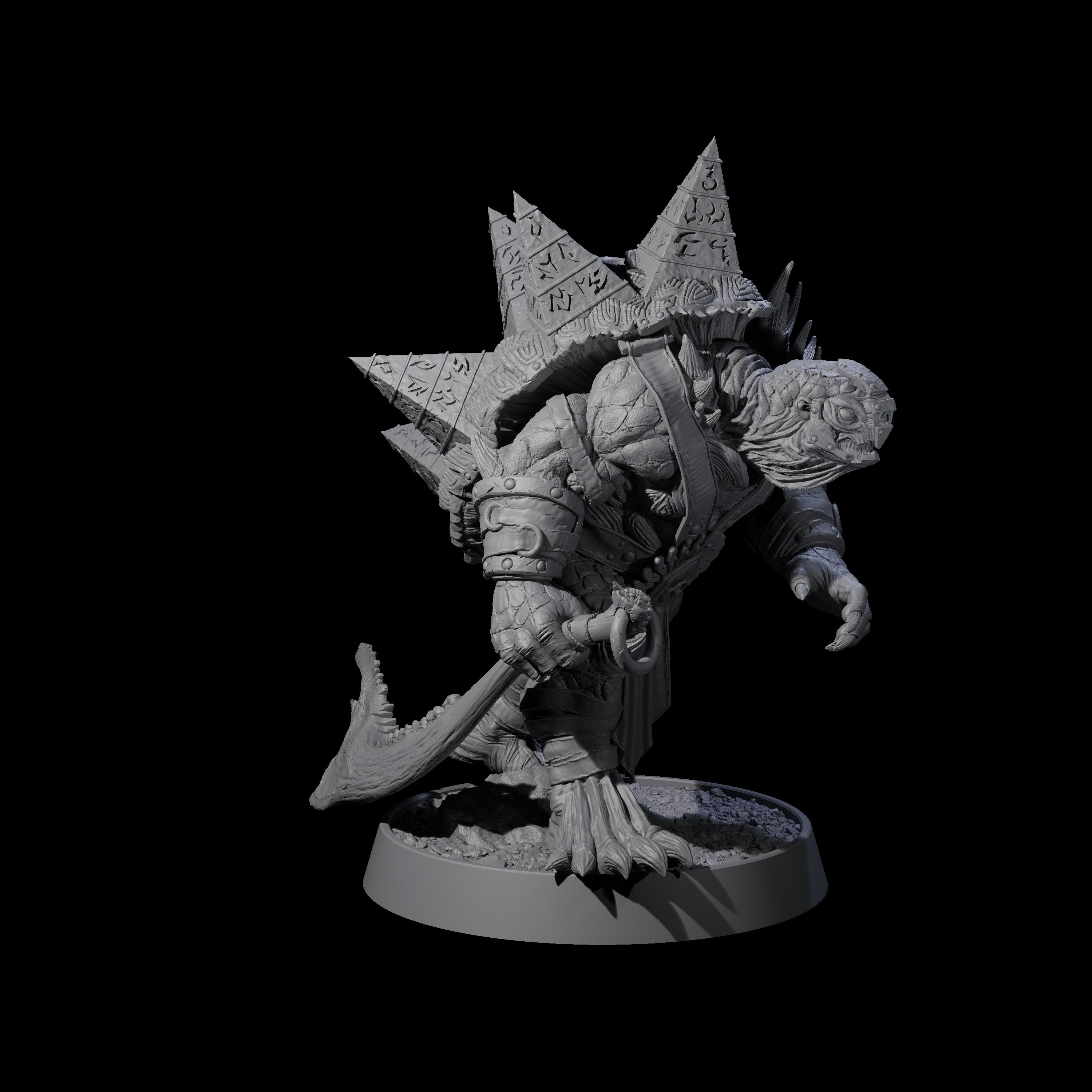 Warlike Tortle H Miniature for Dungeons and Dragons, Pathfinder or other TTRPGs