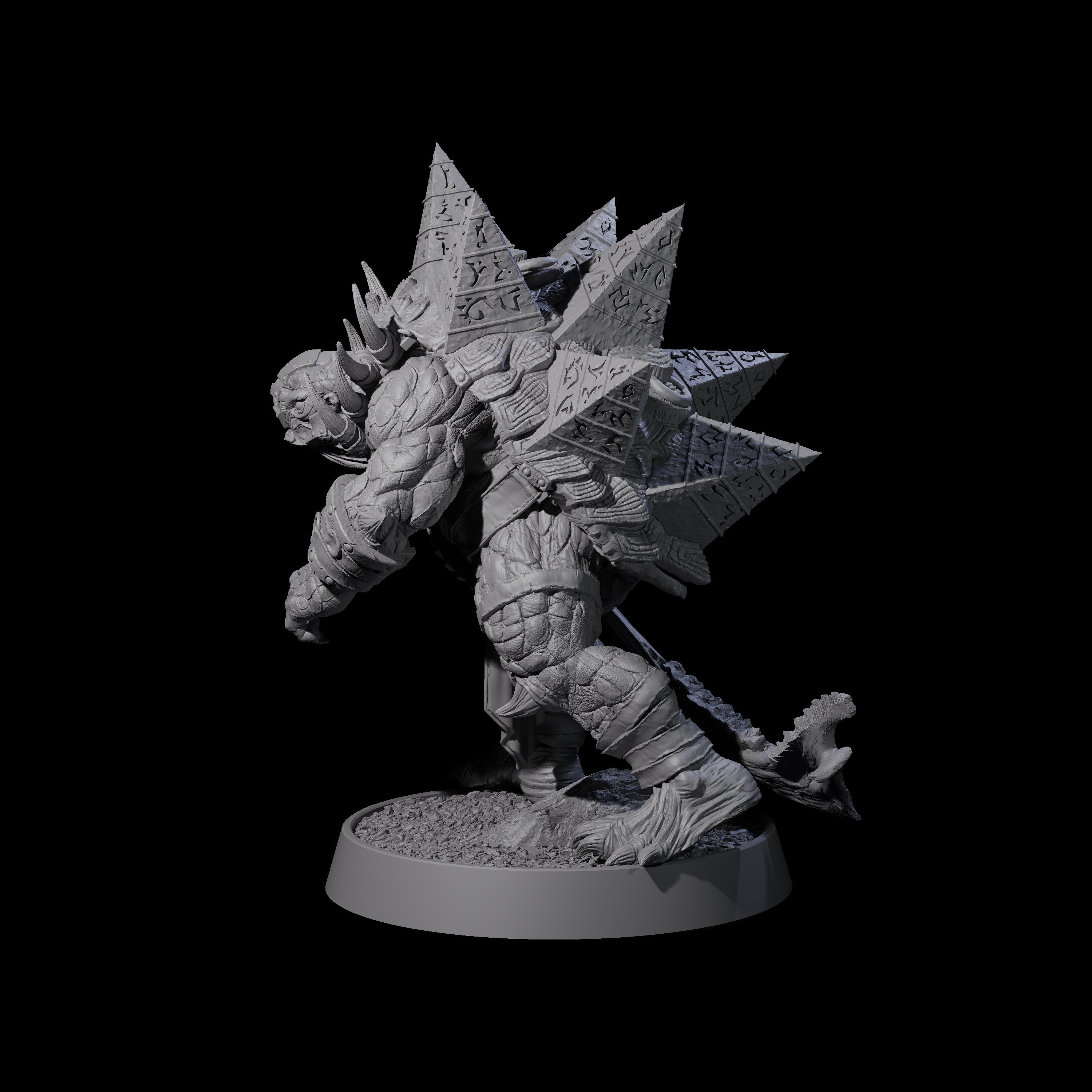 Warlike Tortle H Miniature for Dungeons and Dragons, Pathfinder or other TTRPGs