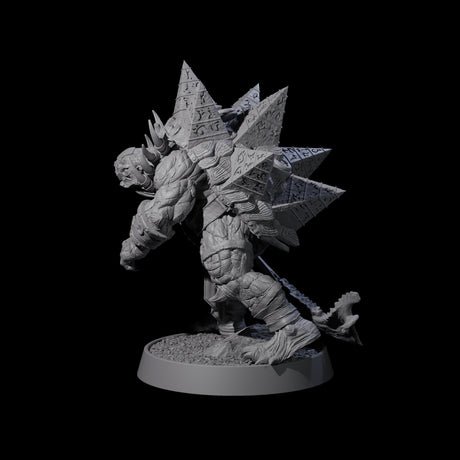 Warlike Tortle H Miniature for Dungeons and Dragons, Pathfinder or other TTRPGs