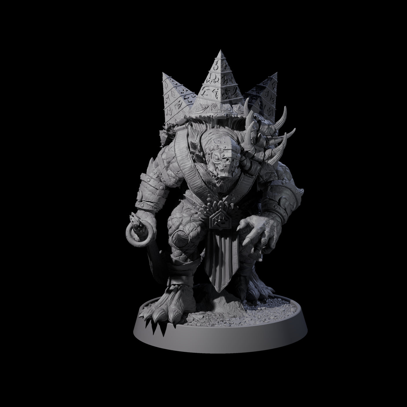 Warlike Tortle H Miniature for Dungeons and Dragons, Pathfinder or other TTRPGs