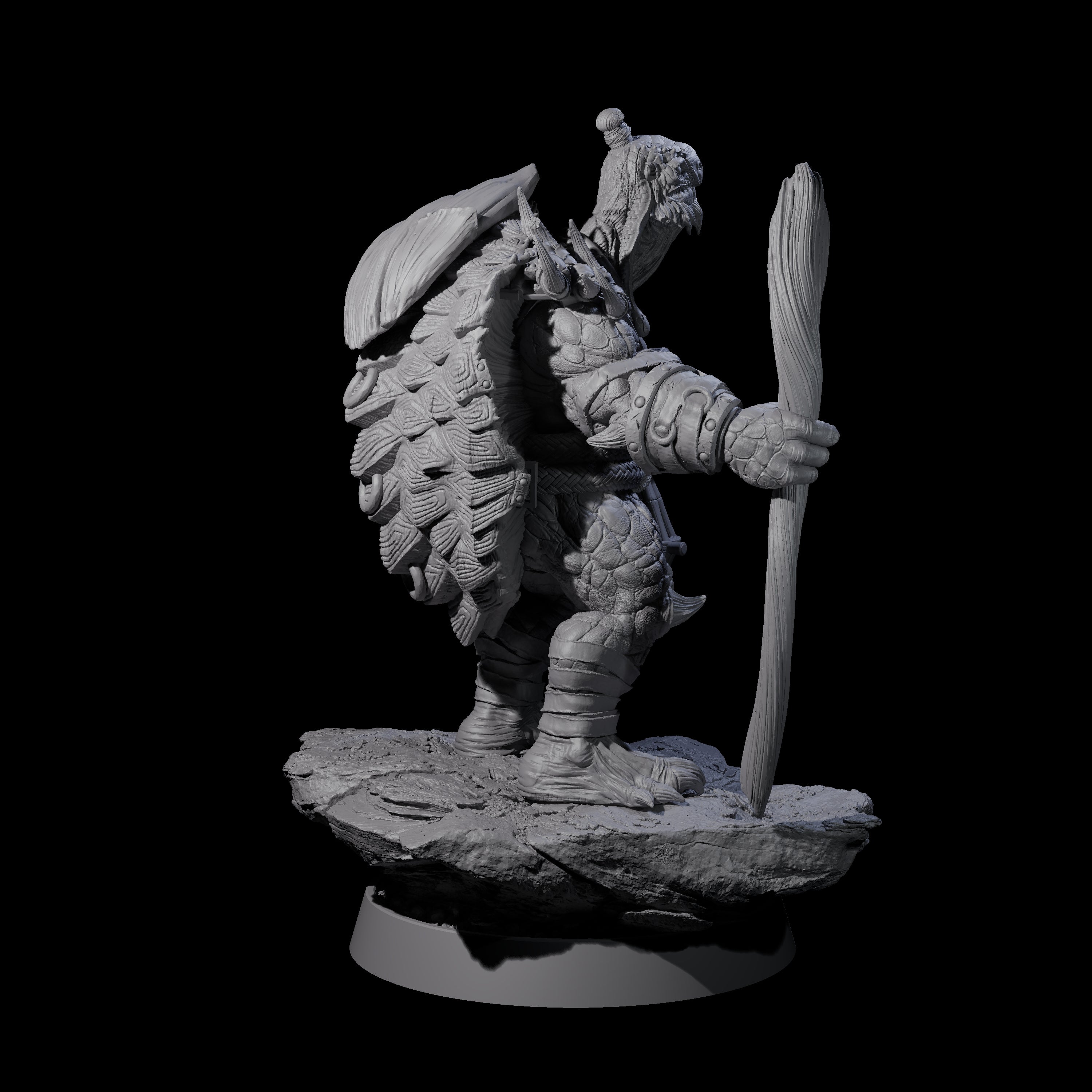 Warlike Tortle I Miniature for Dungeons and Dragons, Pathfinder or other TTRPGs