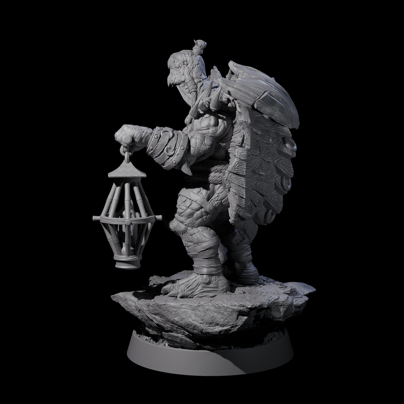 Warlike Tortle I Miniature for Dungeons and Dragons, Pathfinder or other TTRPGs