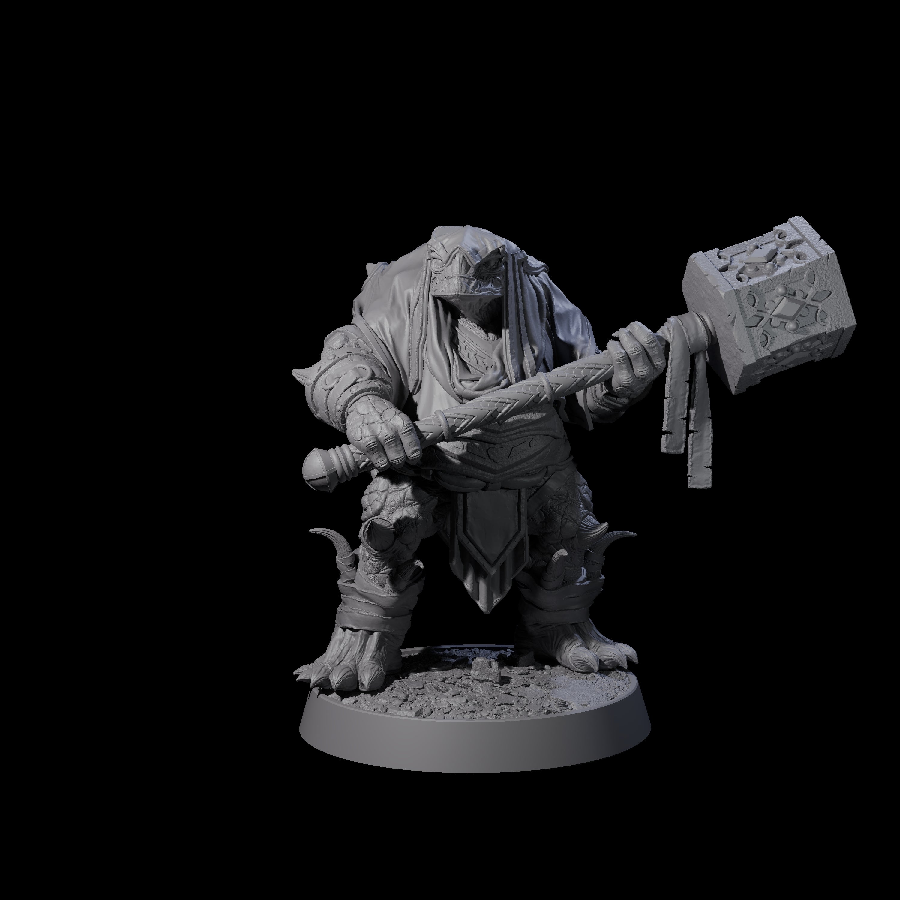 Warlike Tortle J Miniature for Dungeons and Dragons, Pathfinder or other TTRPGs