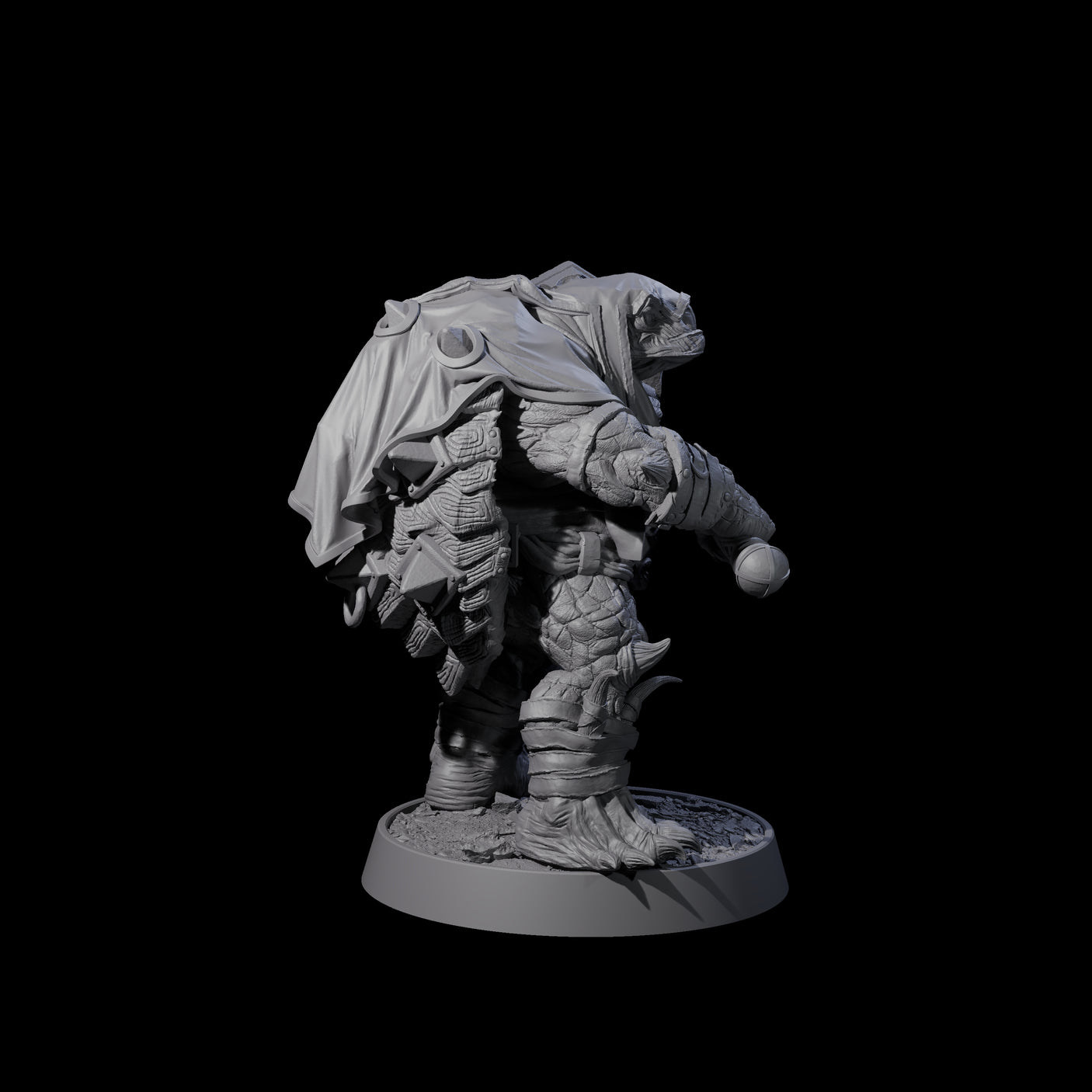 Warlike Tortle J Miniature for Dungeons and Dragons, Pathfinder or other TTRPGs