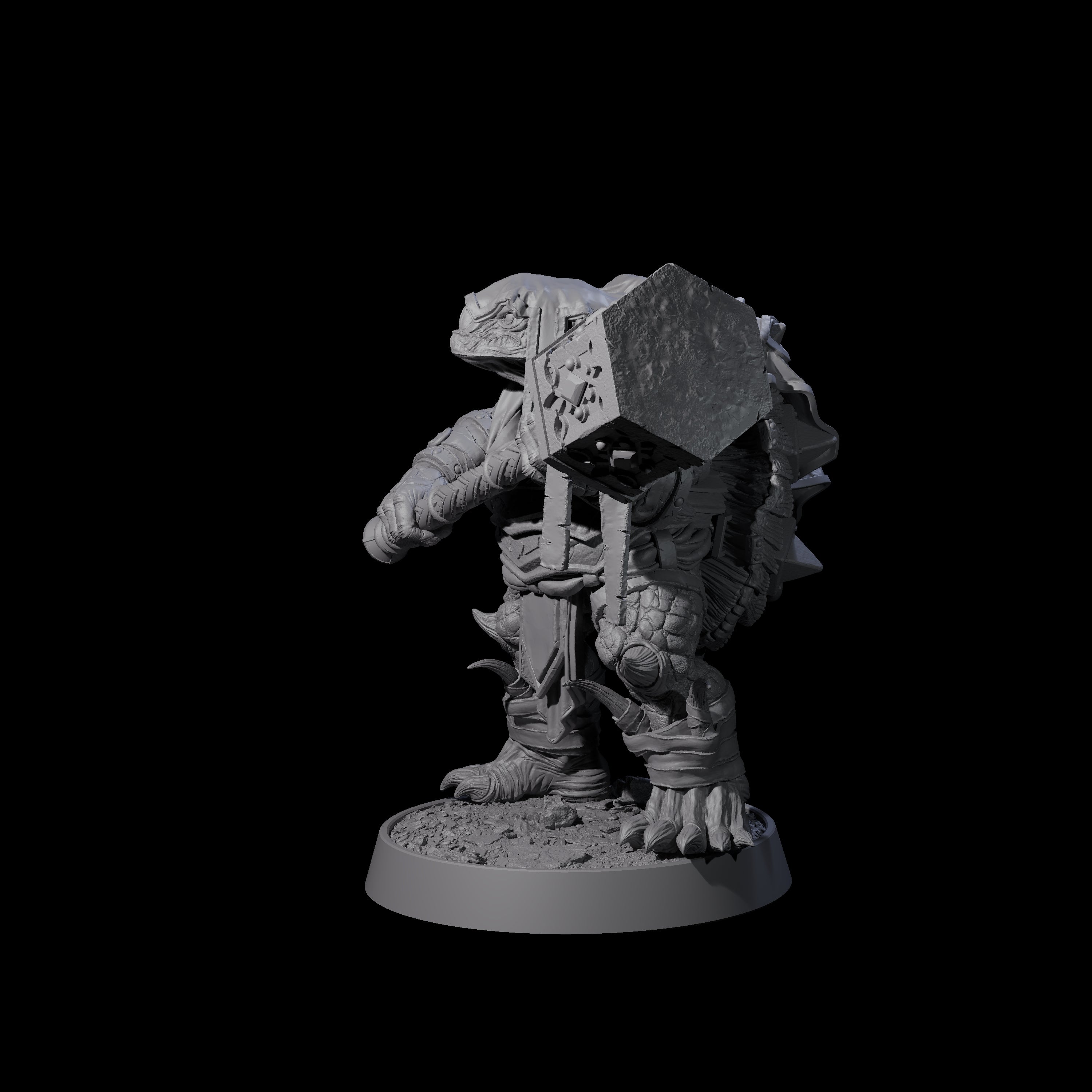 Warlike Tortle J Miniature for Dungeons and Dragons, Pathfinder or other TTRPGs
