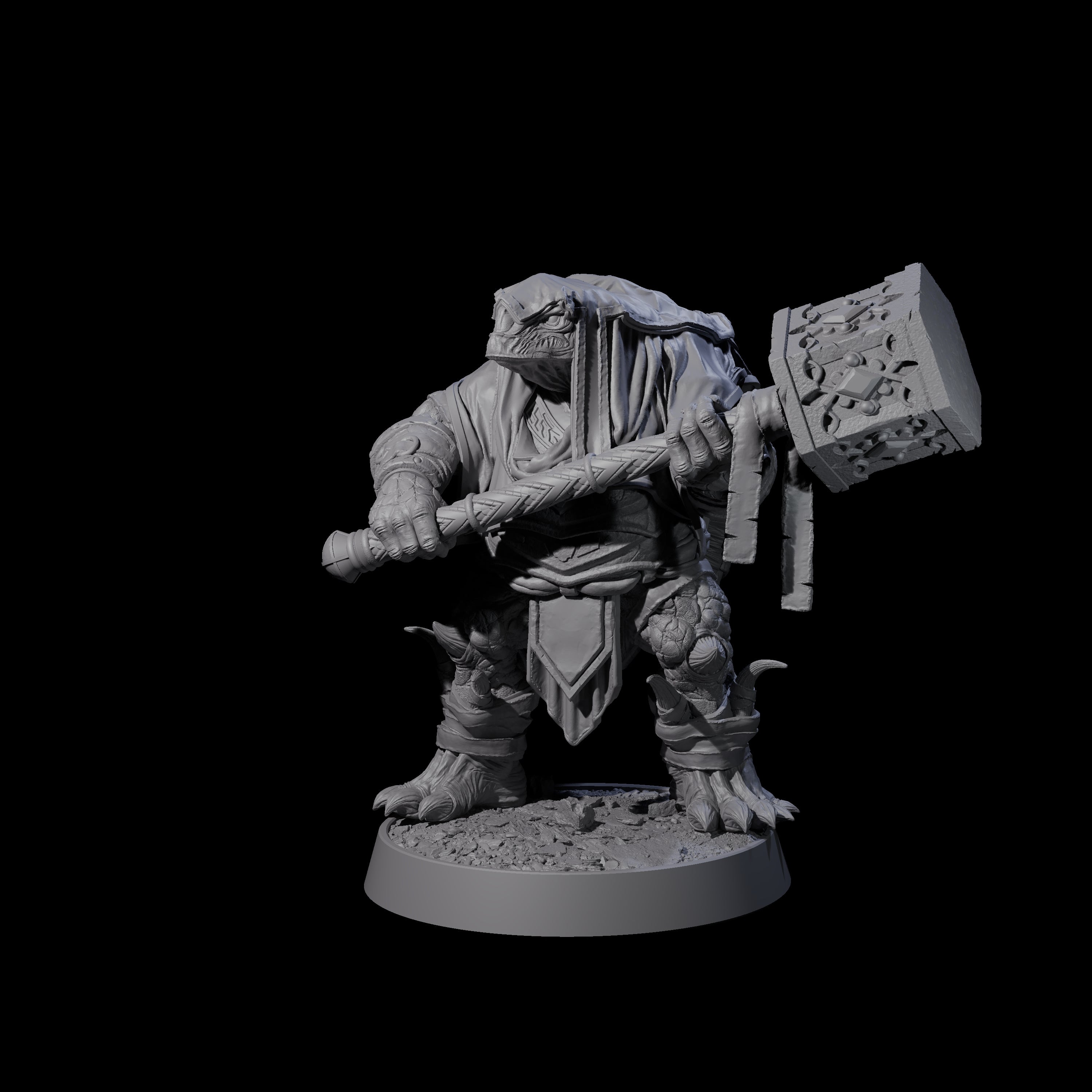 Warlike Tortle J Miniature for Dungeons and Dragons, Pathfinder or other TTRPGs