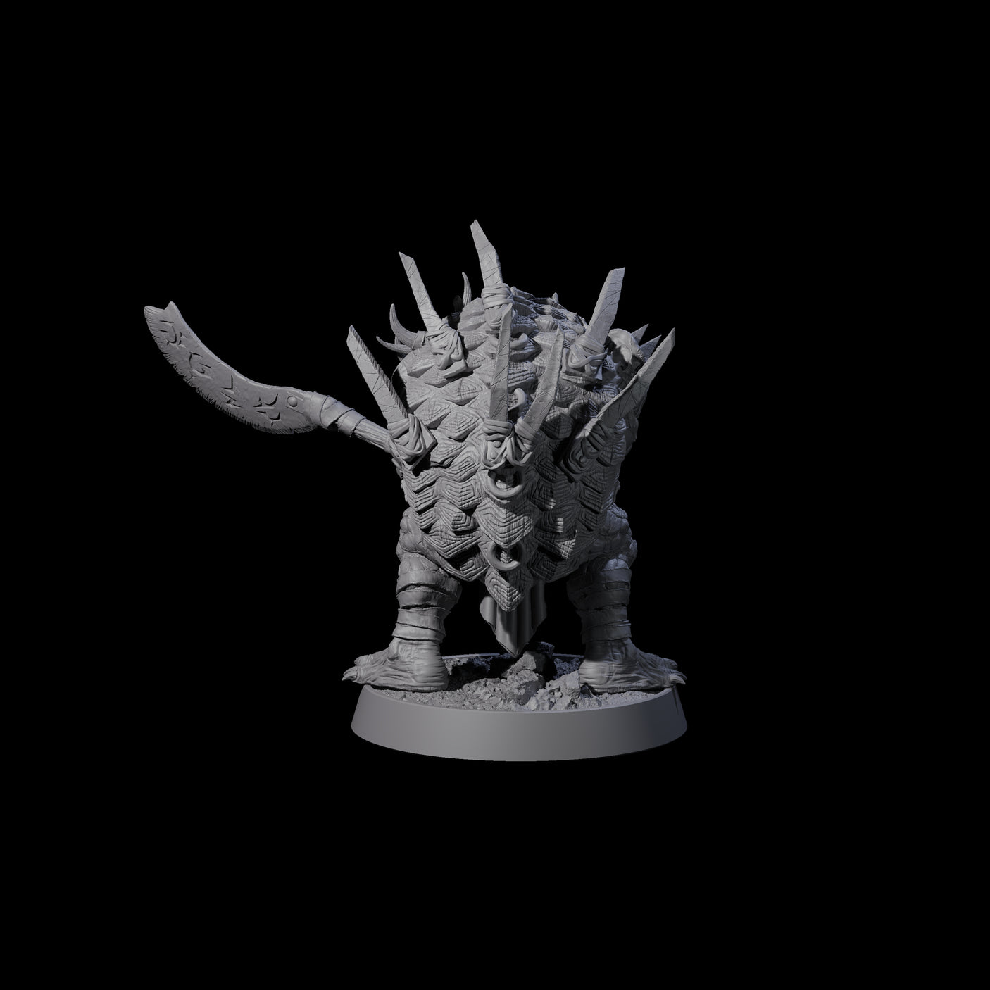 Warlike Tortle K Miniature for Dungeons and Dragons, Pathfinder or other TTRPGs
