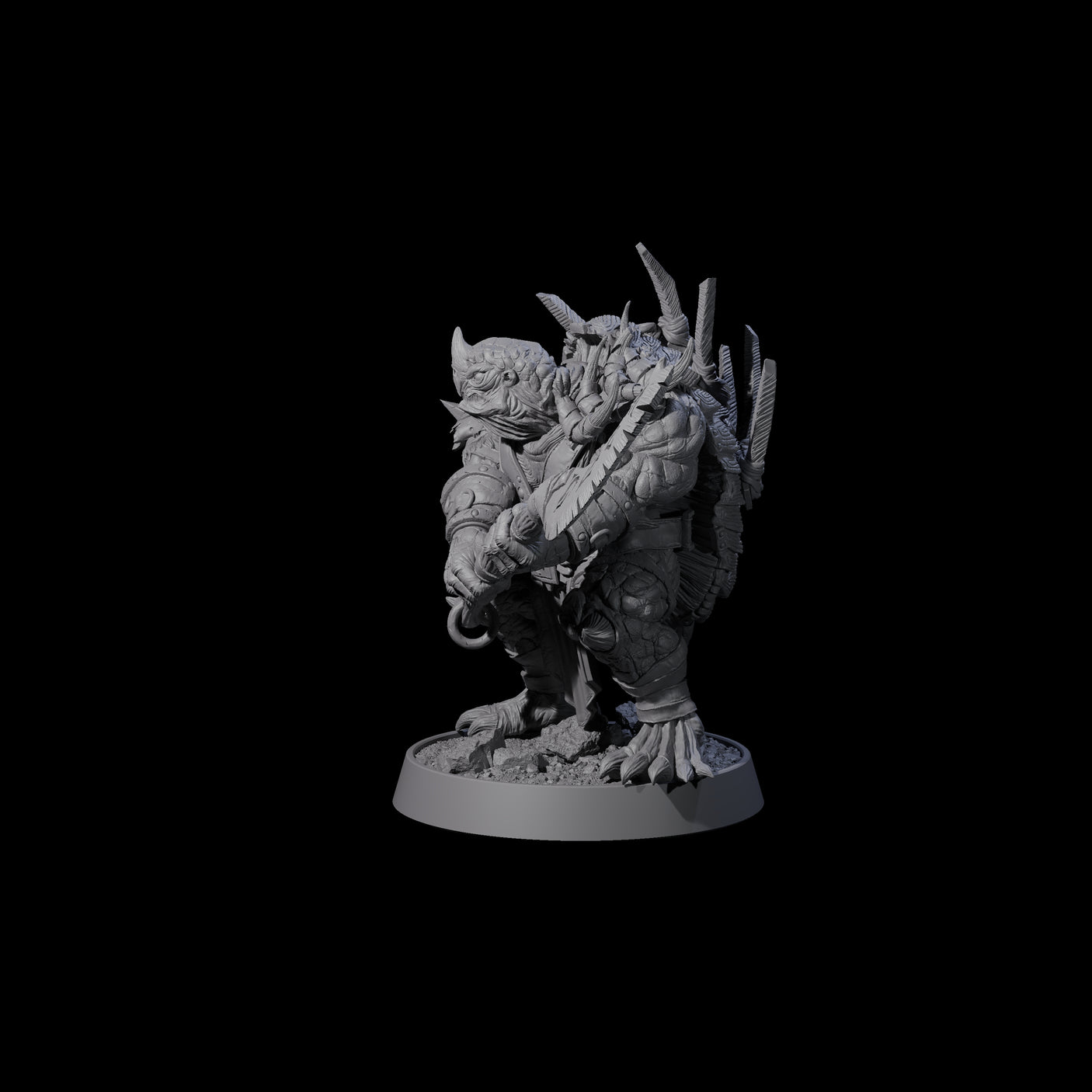 Warlike Tortle K Miniature for Dungeons and Dragons, Pathfinder or other TTRPGs