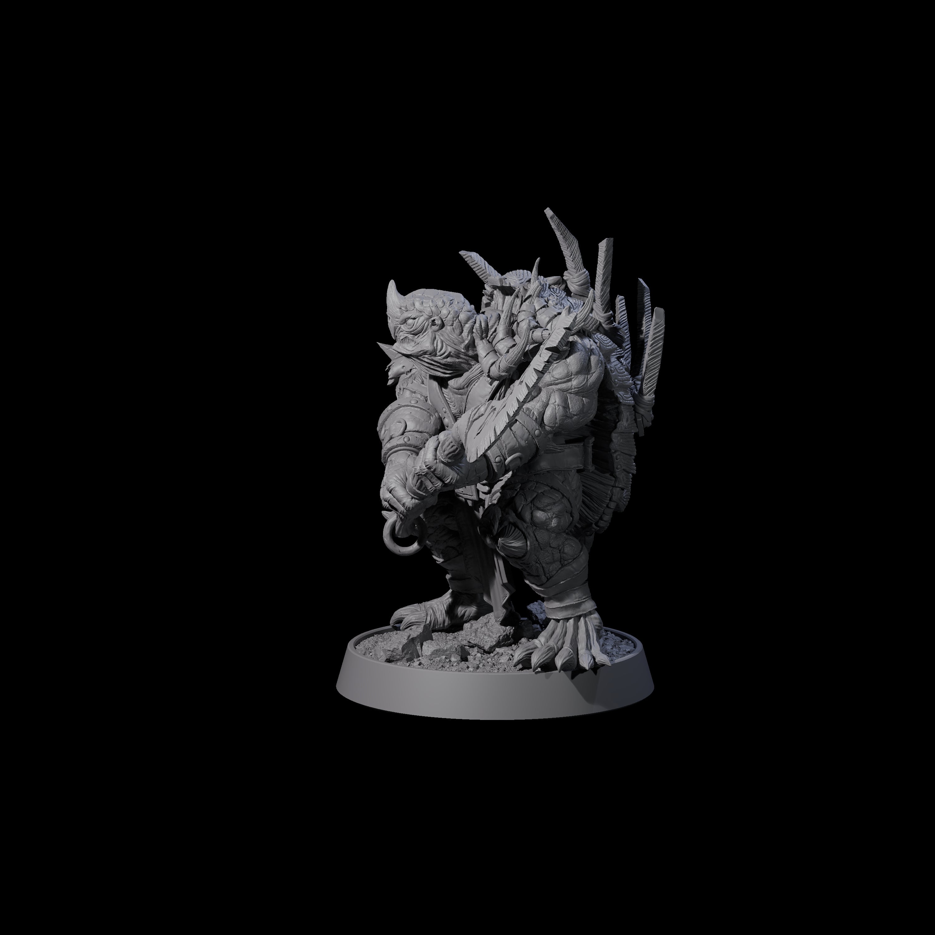 Warlike Tortle K Miniature for Dungeons and Dragons, Pathfinder or other TTRPGs