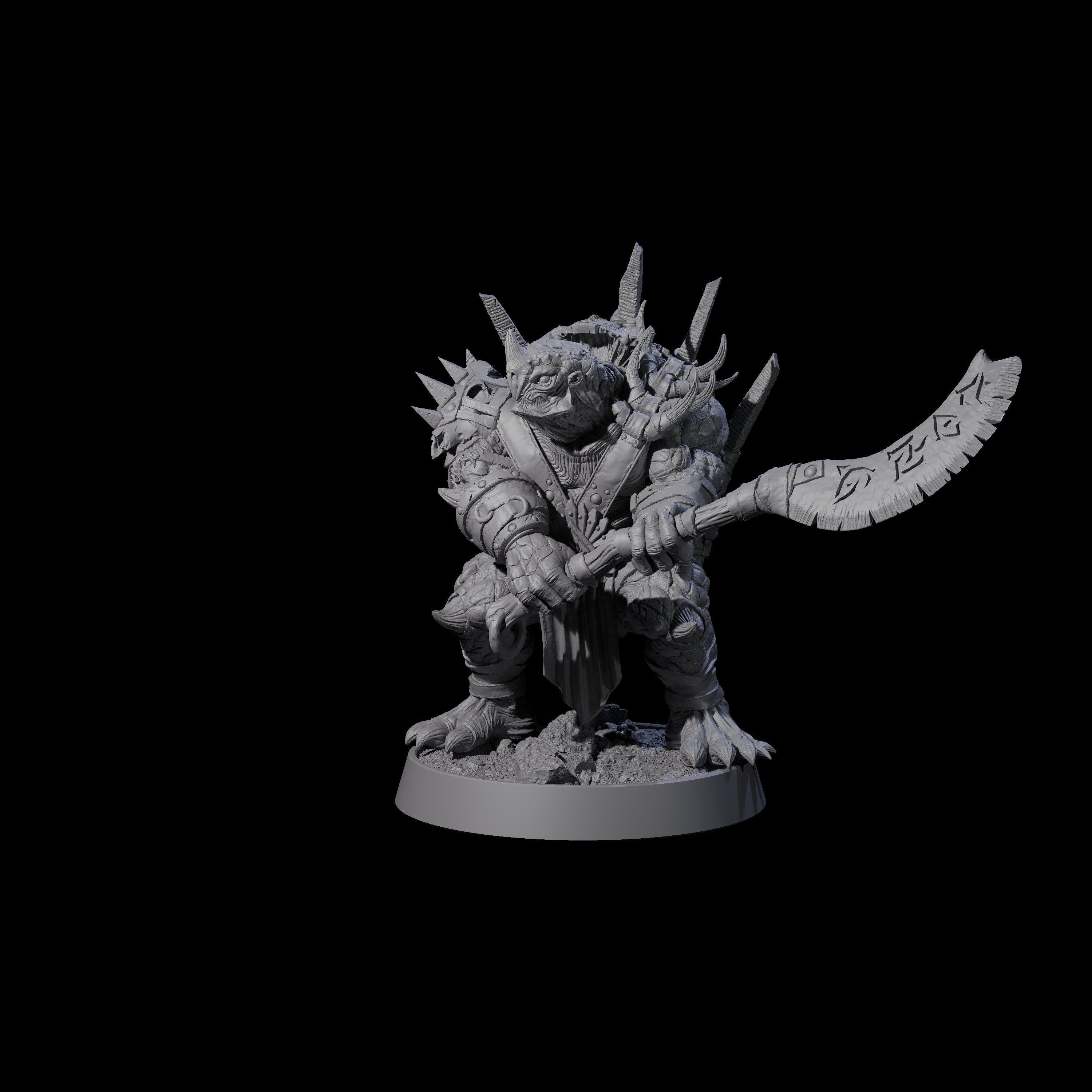 Warlike Tortle K Miniature for Dungeons and Dragons, Pathfinder or other TTRPGs