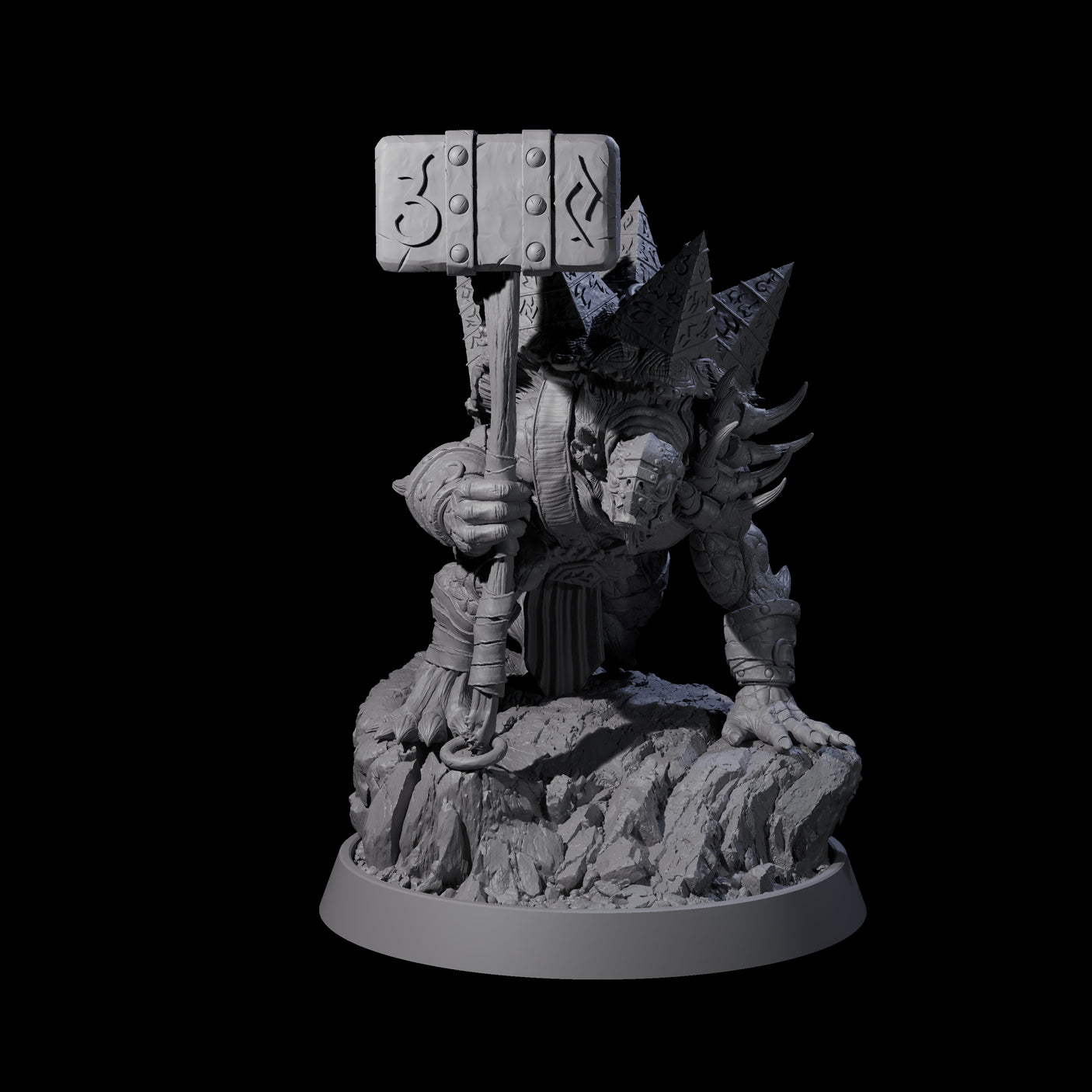 Warlike Tortle L Miniature for Dungeons and Dragons, Pathfinder or other TTRPGs